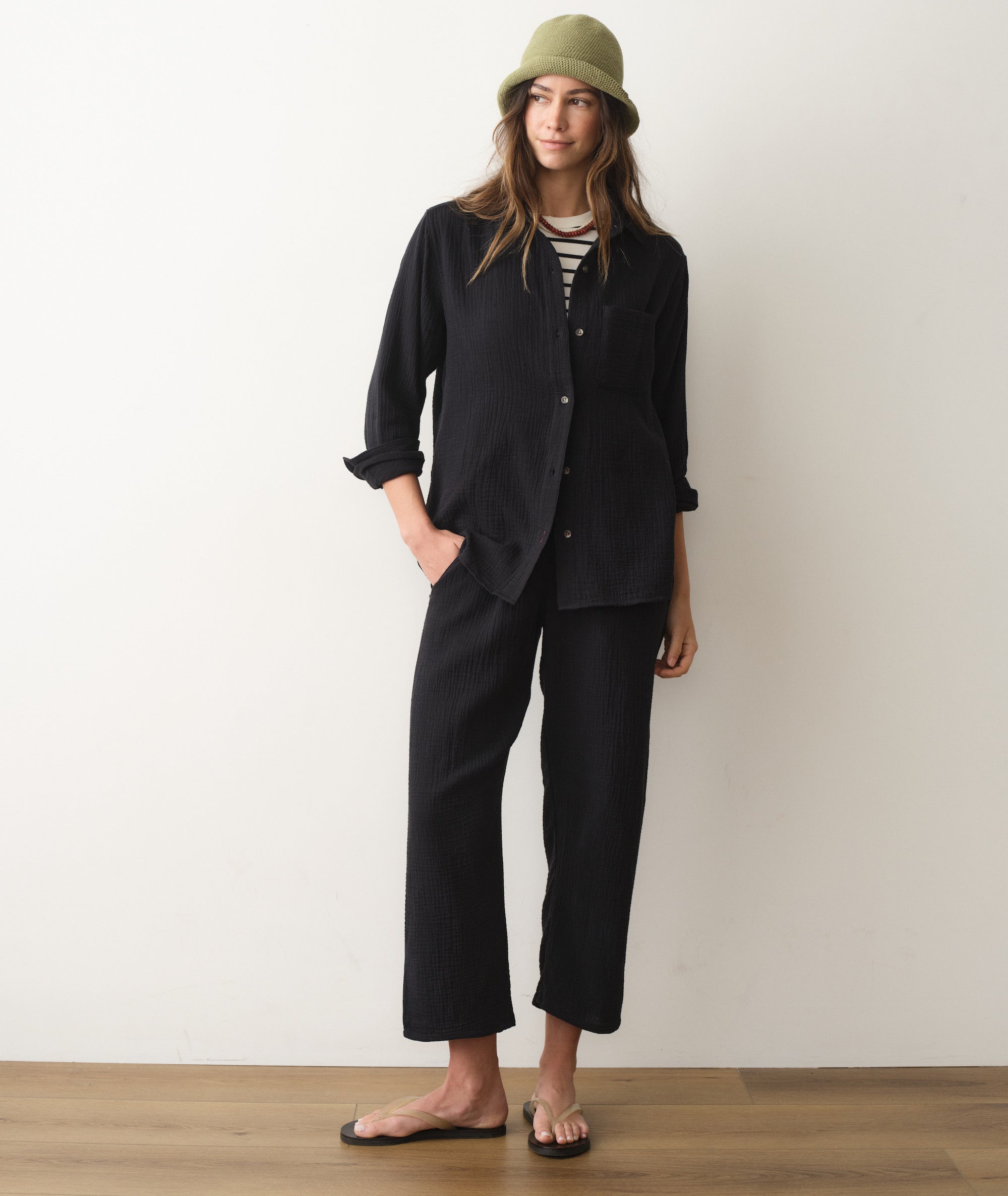 Georgia Double Cloth Barrel Pant
