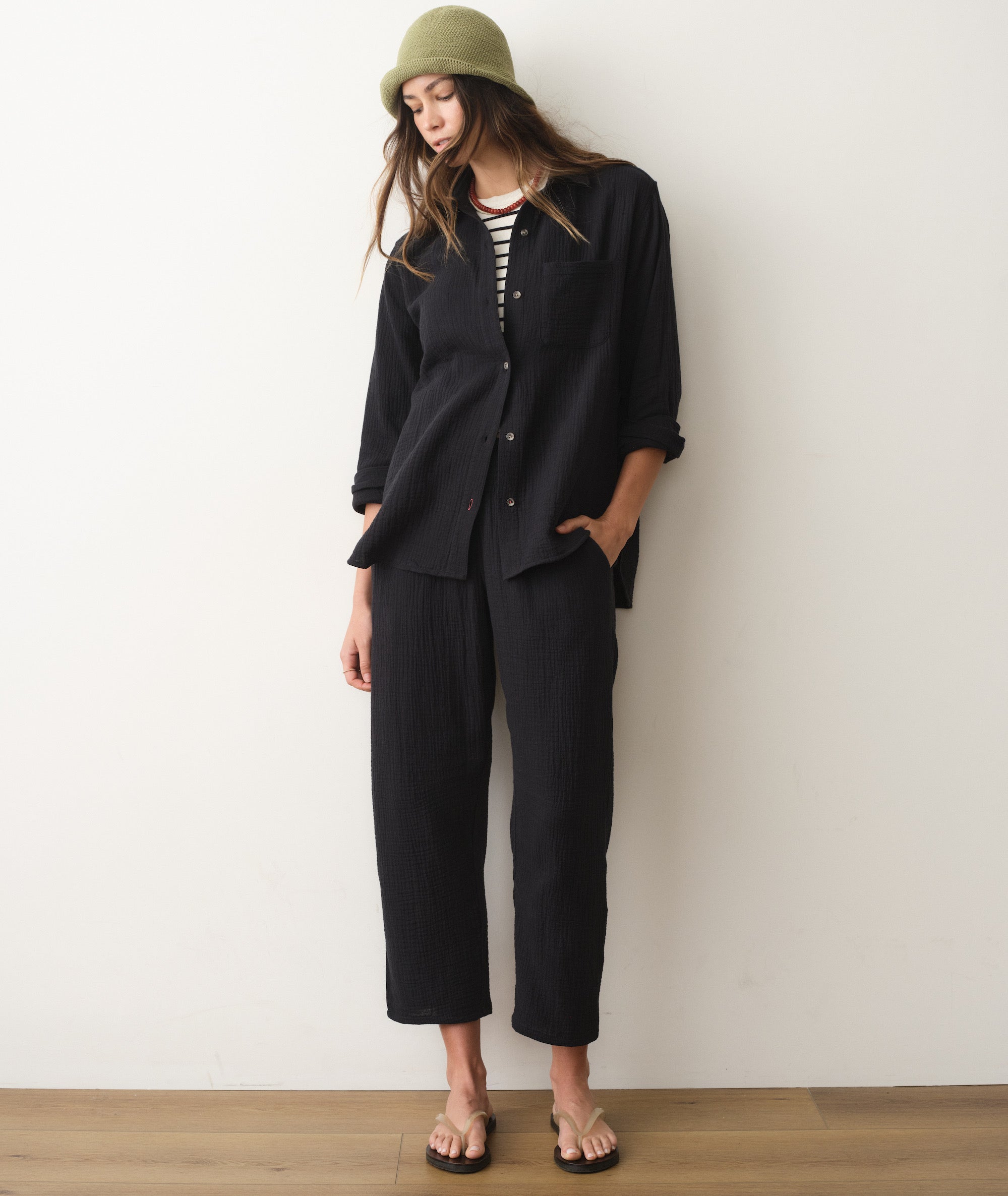 Georgia Double Cloth Barrel Pant