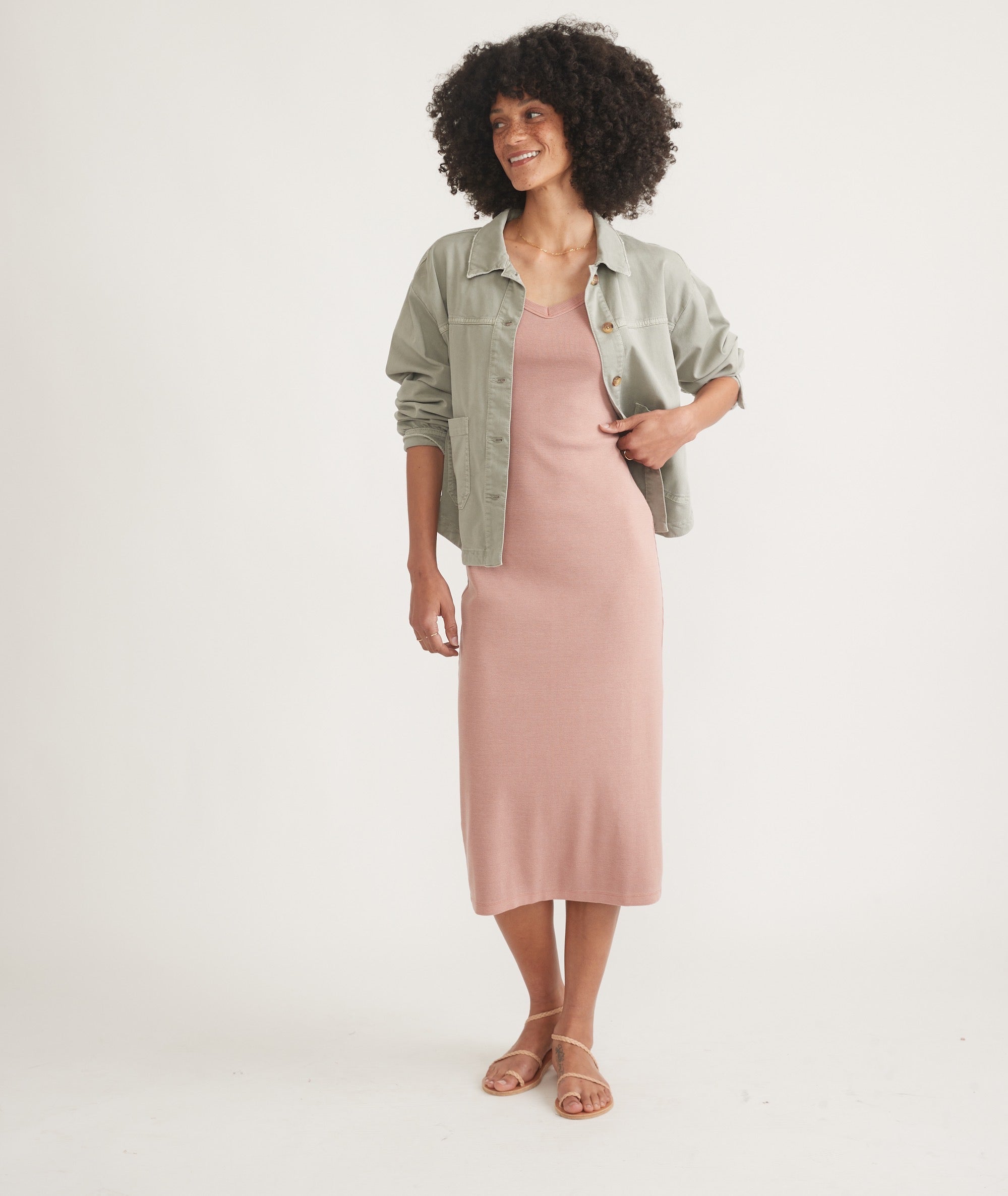 Lexi Rib Sun-In Spaghetti Strap Dress