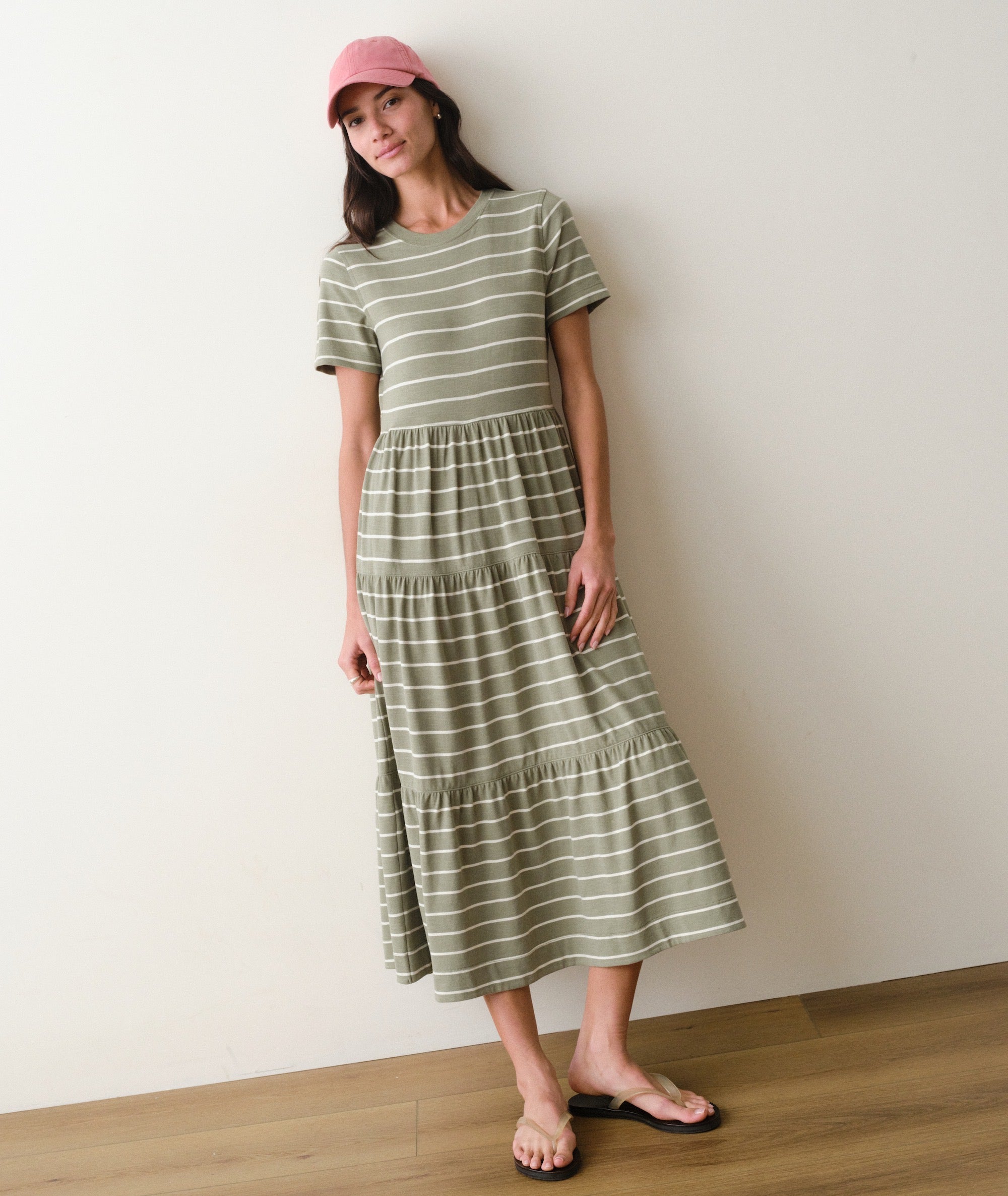 Women's Luxe Sueded Midi Dress | Green | XS by Marine Layer Women's Luxe Sueded Midi Dress | Green | XS by Marine Layer