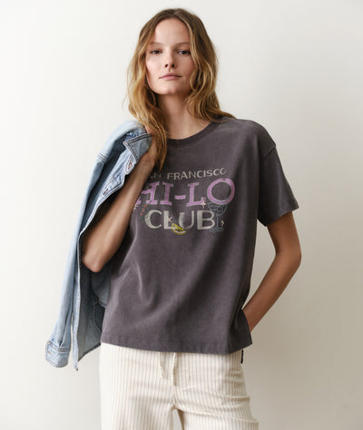 Luxe Sueded Oversized Crew Tee