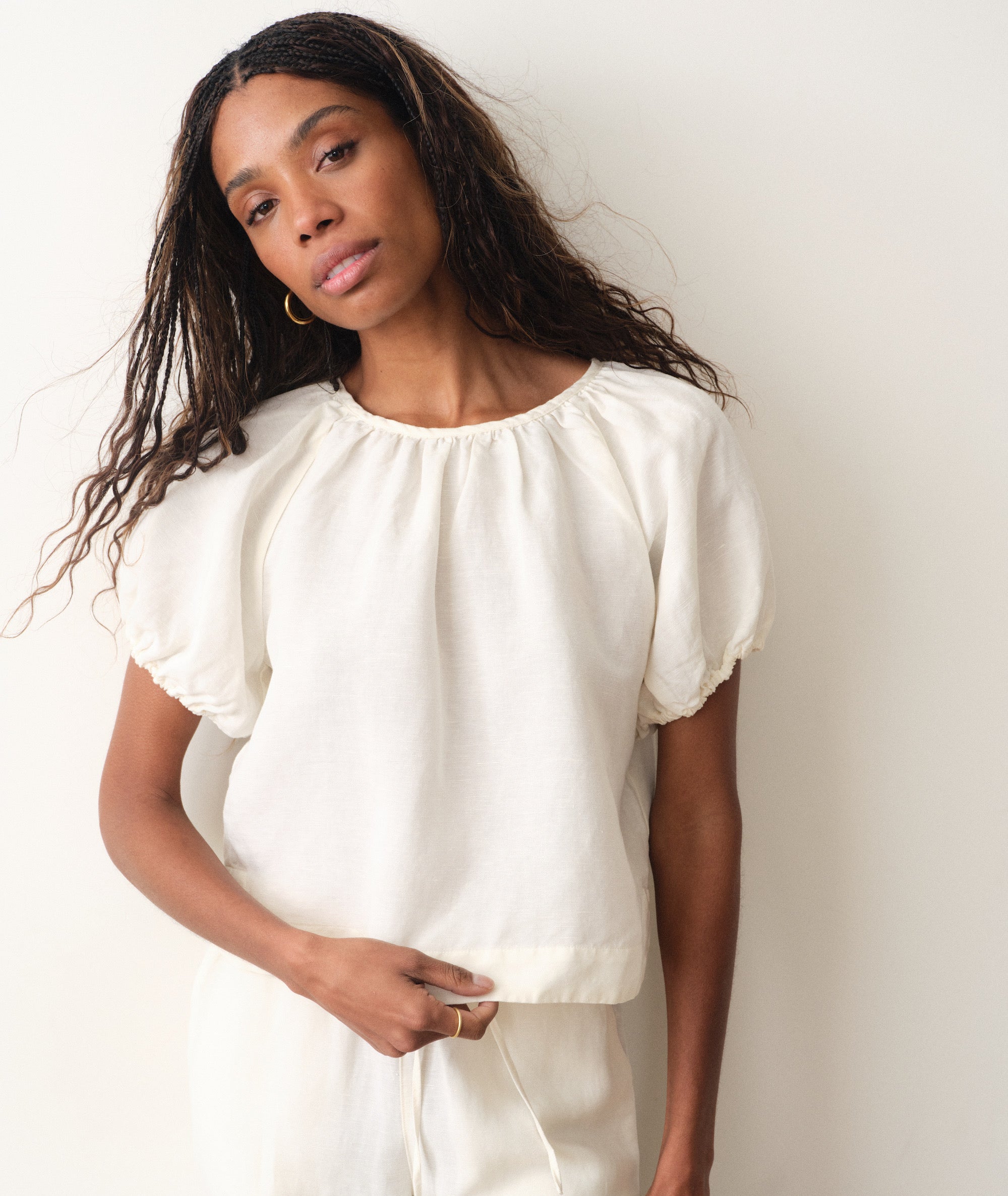 Line Rose Top Rosa Linen Top – Marine Layer