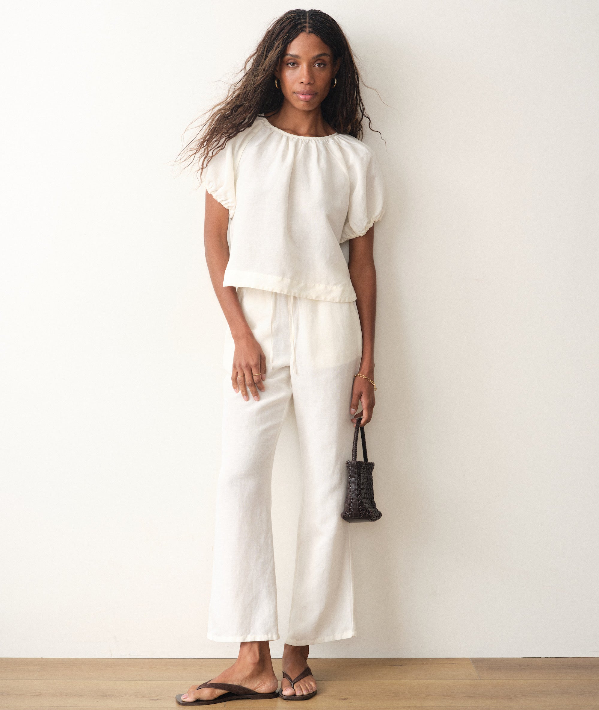 Line Rose Top Rosa Linen Top – Marine Layer