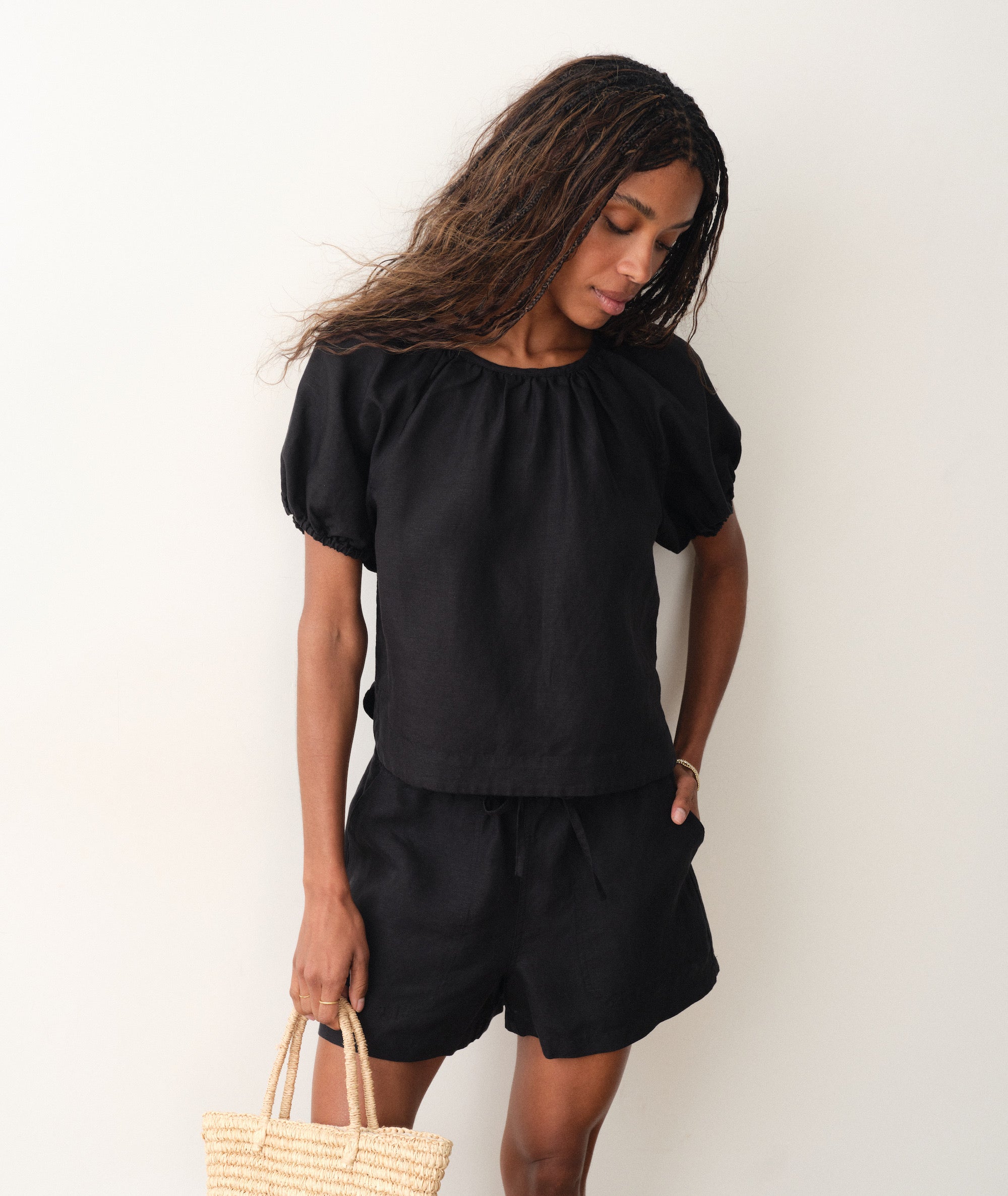Linen Drawstring Short