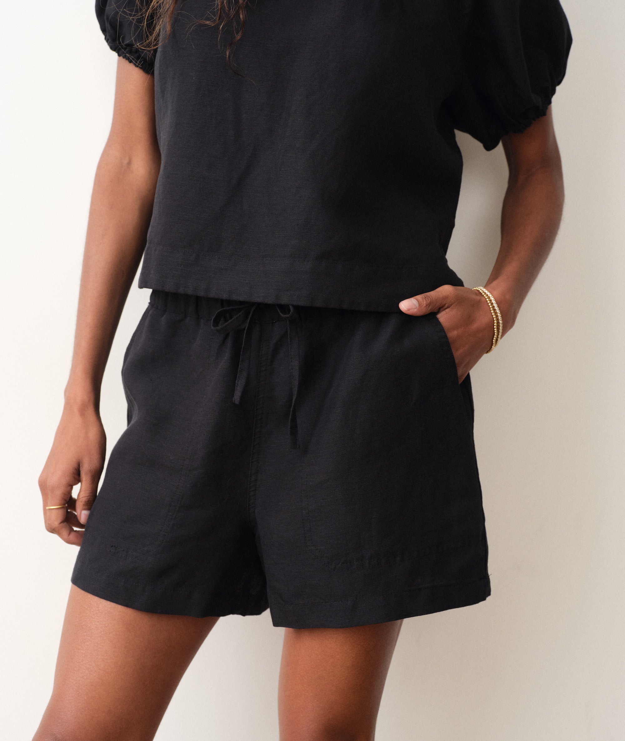 Linen Drawstring Short
