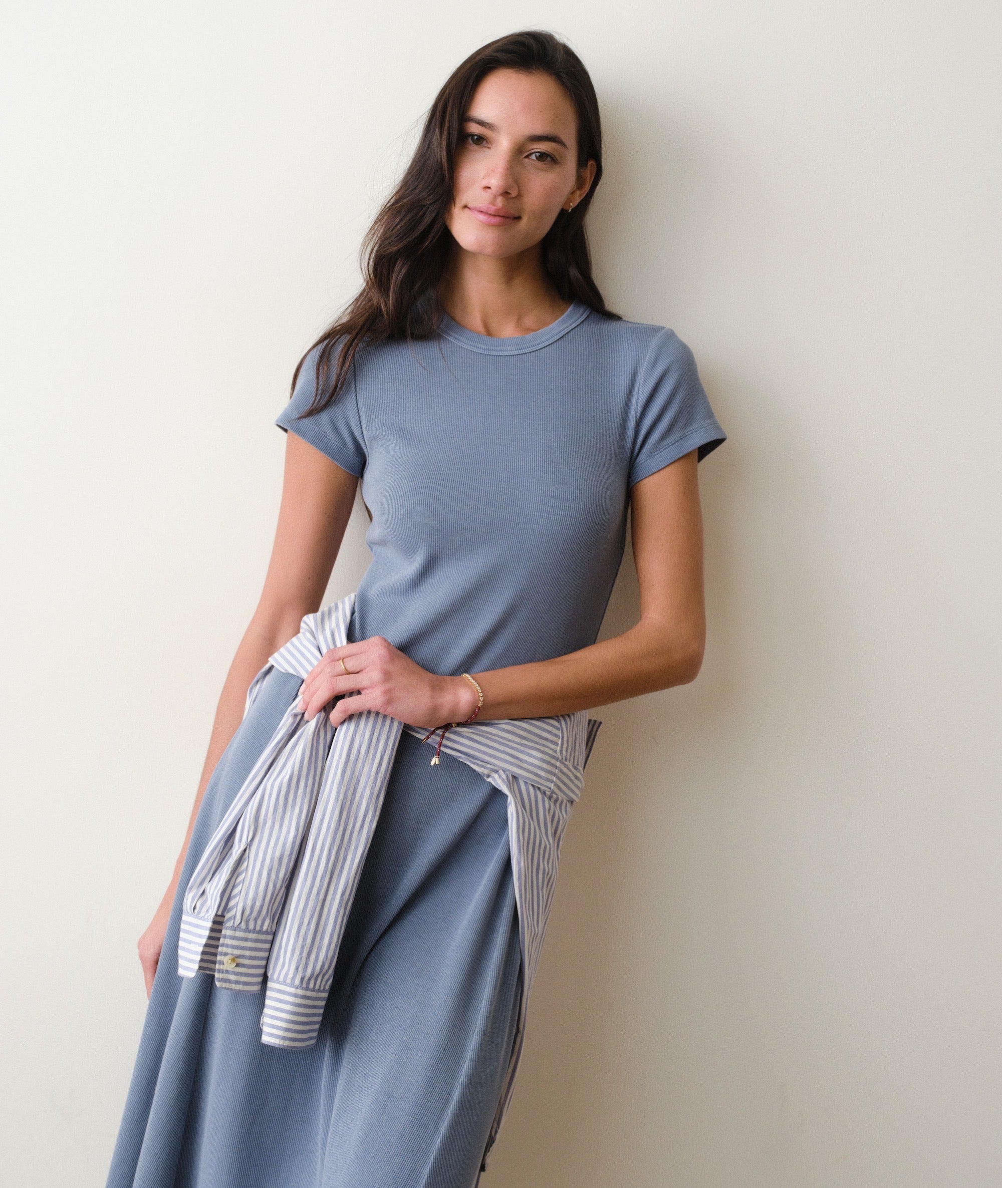 Lexi Short Sleeve Fit & Flare Midi Dress Marine Layer Lexi Short Sleeve Fit & Flare Midi Dress Marine Layer