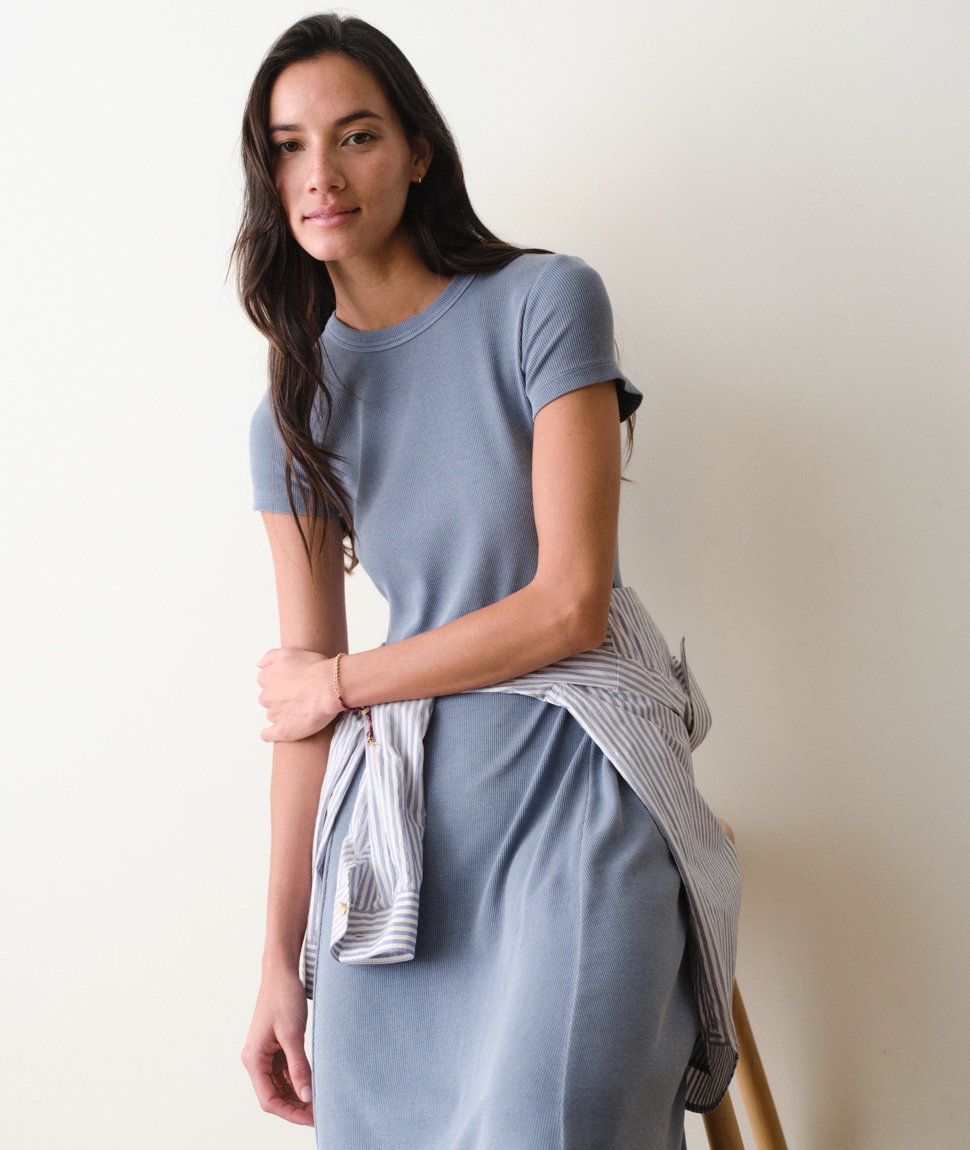 Lexi Short Sleeve Fit & Flare Midi Dress Marine Layer Lexi Short Sleeve Fit & Flare Midi Dress Marine Layer