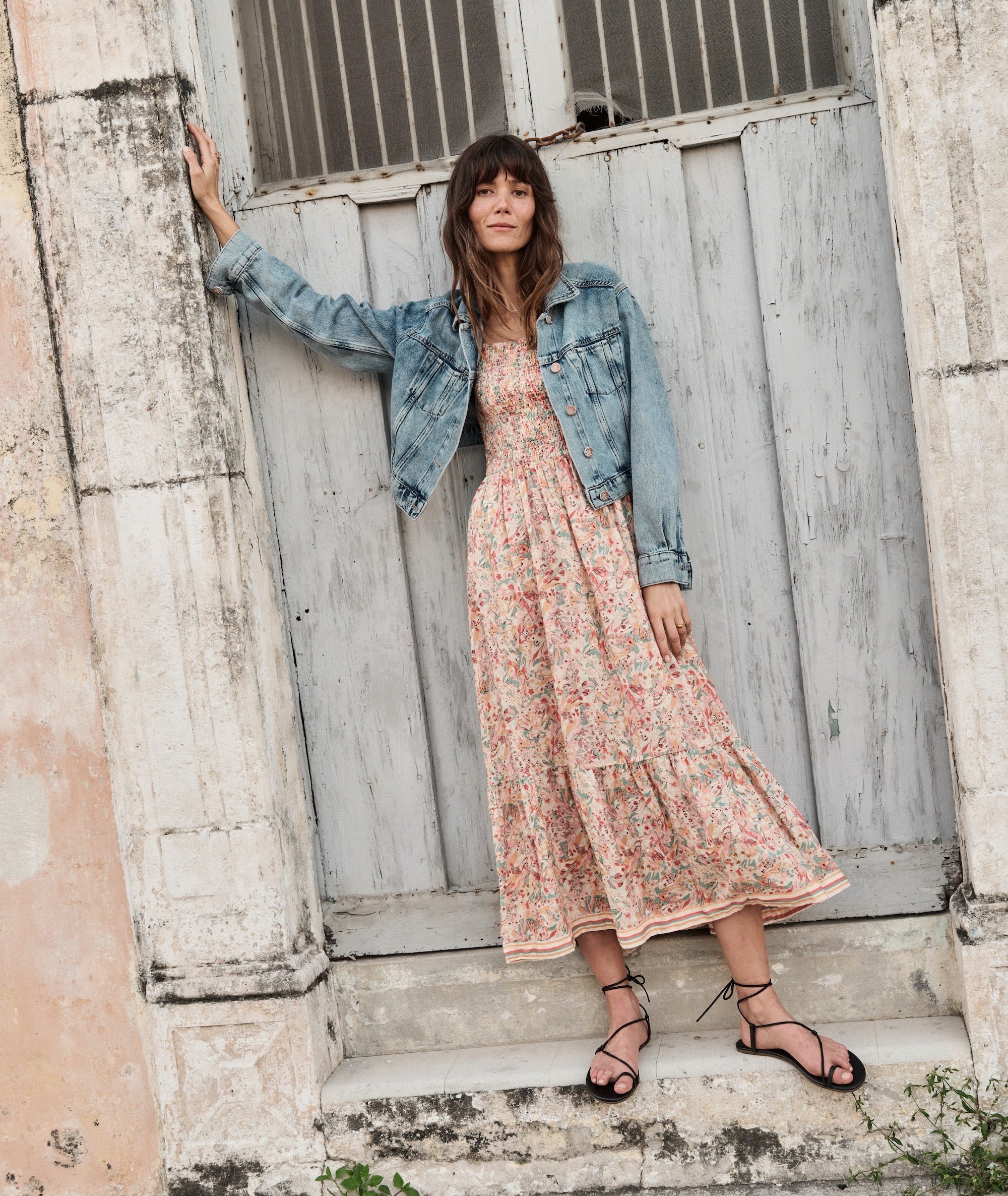 denim jacket and midi dress Outfit Midi Dresses With Jackets Midi Dress With Denim Jacket Skirt Dresses And Jean Jackets Dress