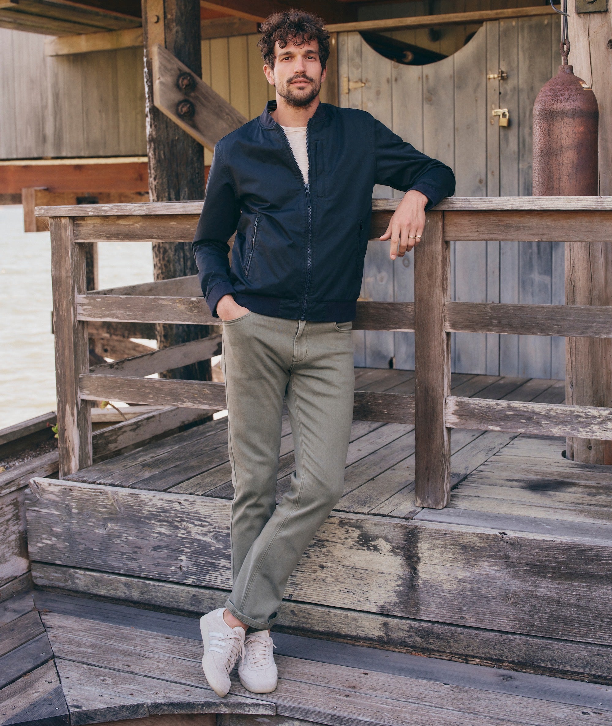 Waxed bomber jacket mens cheap