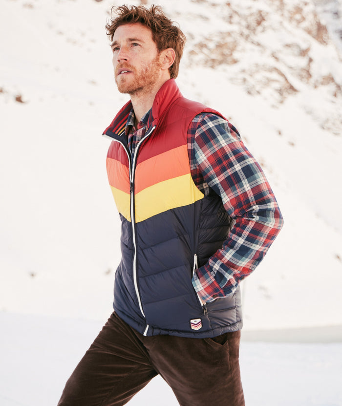 Color block puffer vest store