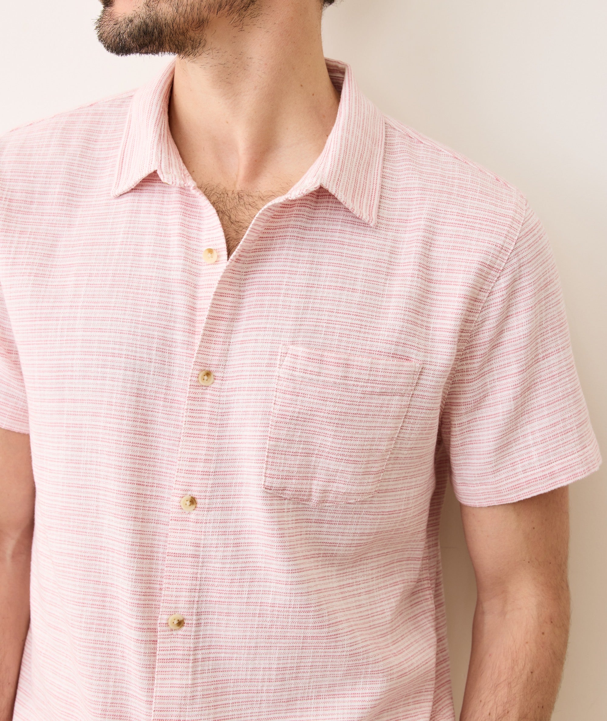 Stretch Selvage Short Sleeve Shirt