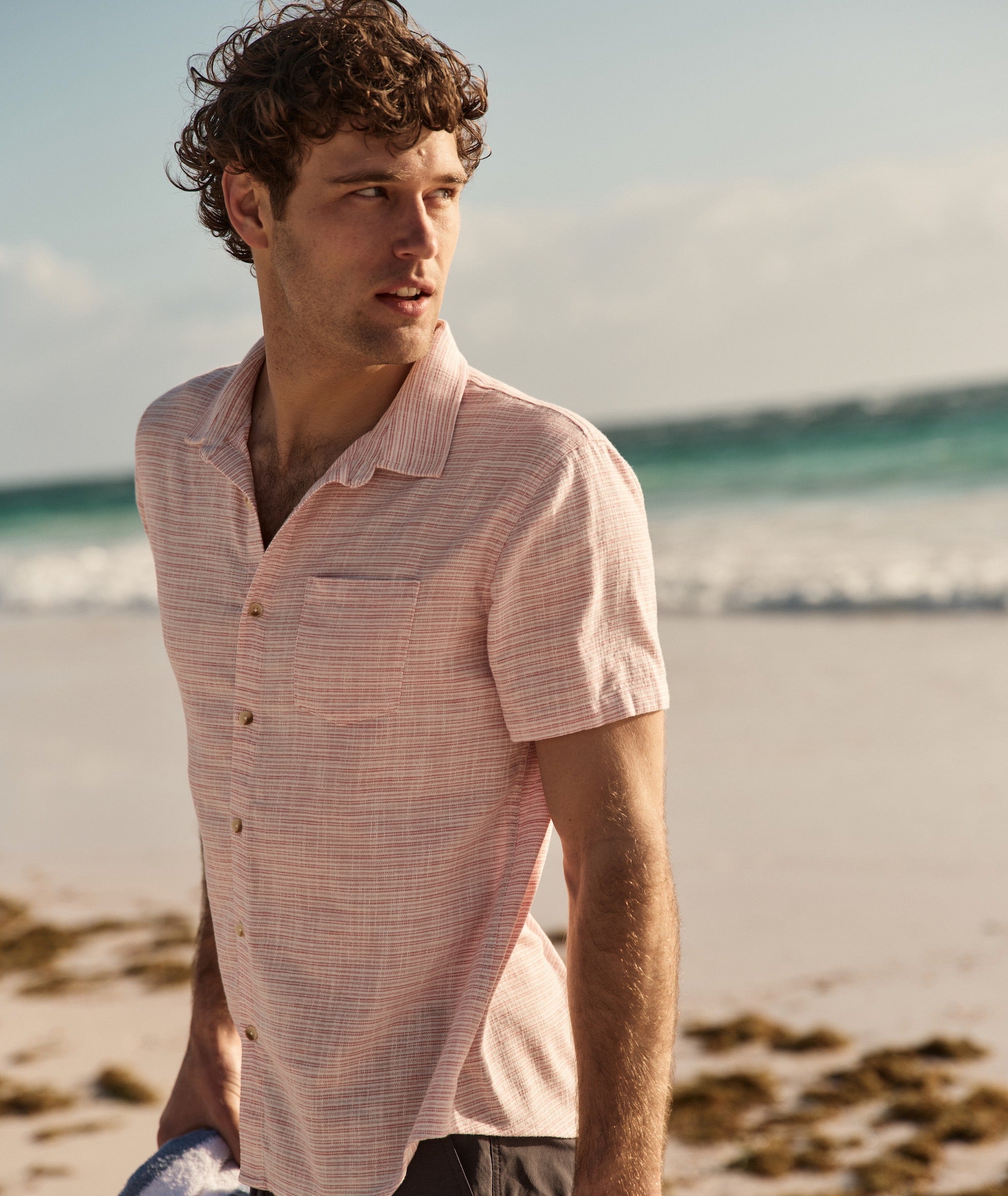 Stretch Selvage Short Sleeve Shirt