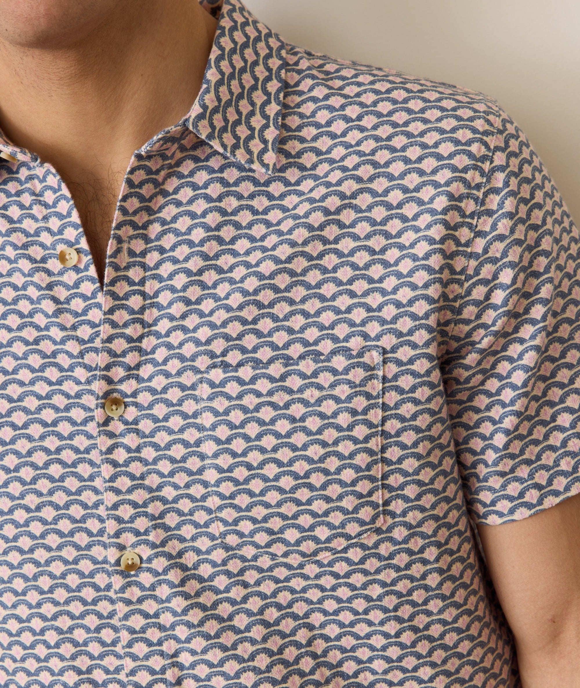 Stretch Selvage Short Sleeve Shirt