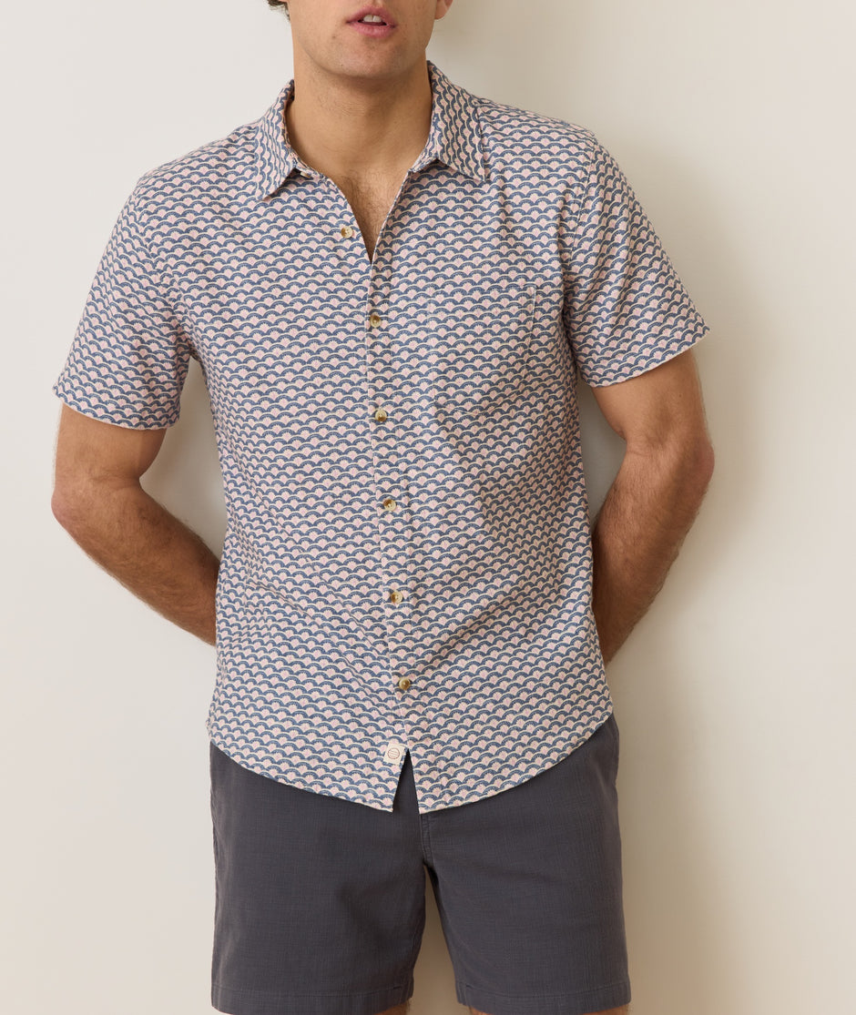 Stretch Selvage Short Sleeve Shirt