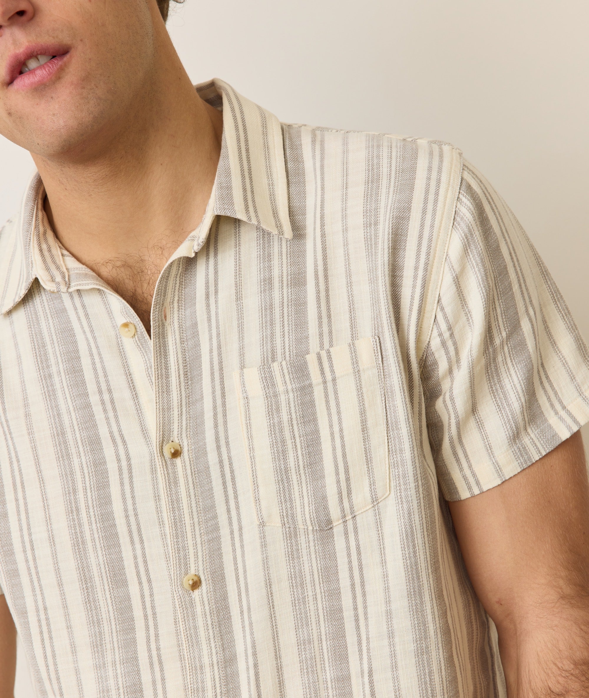 Stretch Selvage Short Sleeve Shirt