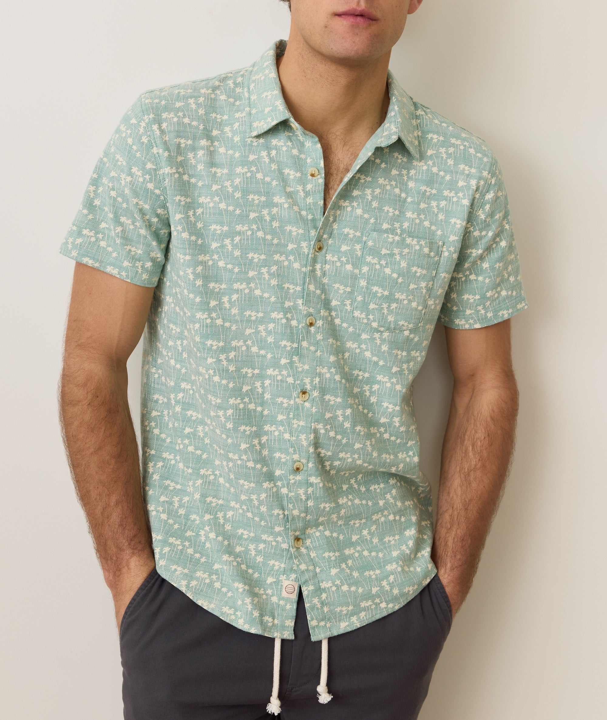 Marine Layer Printed Classic Stretch Selvage Short Sleeve Shirt Marine Layer Printed Classic Stretch Selvage Short Sleeve Shirt