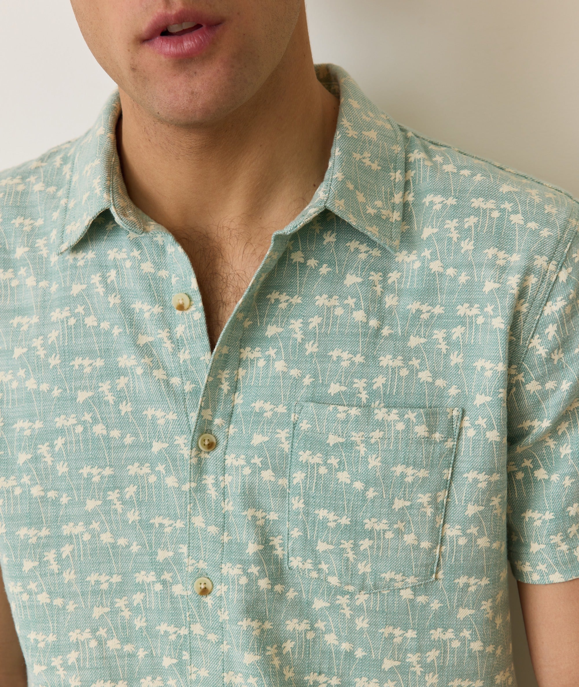 Marine Layer Printed Classic Stretch Selvage Short Sleeve Shirt Marine Layer Printed Classic Stretch Selvage Short Sleeve Shirt