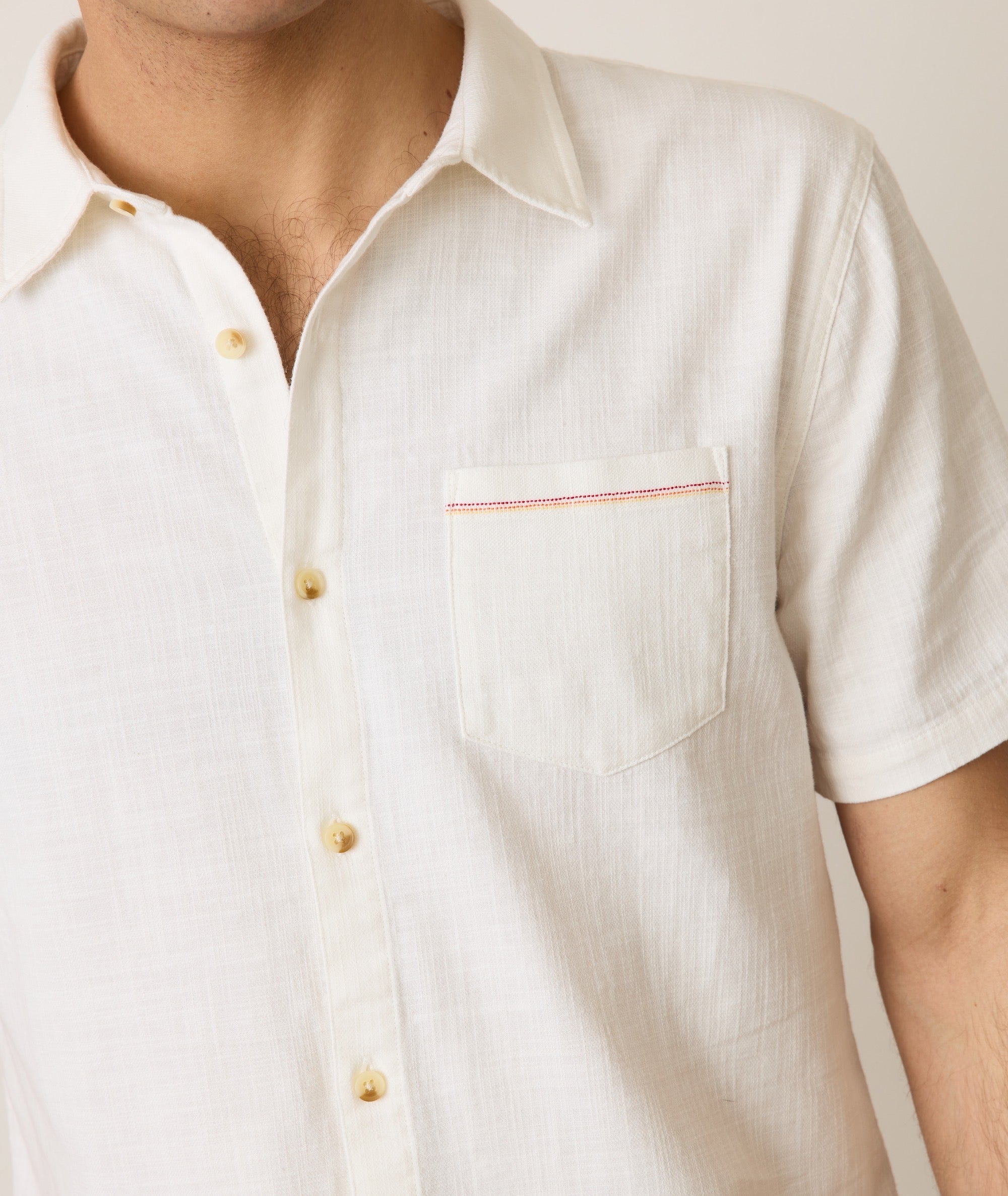 Stretch Selvage Short Sleeve Shirt
