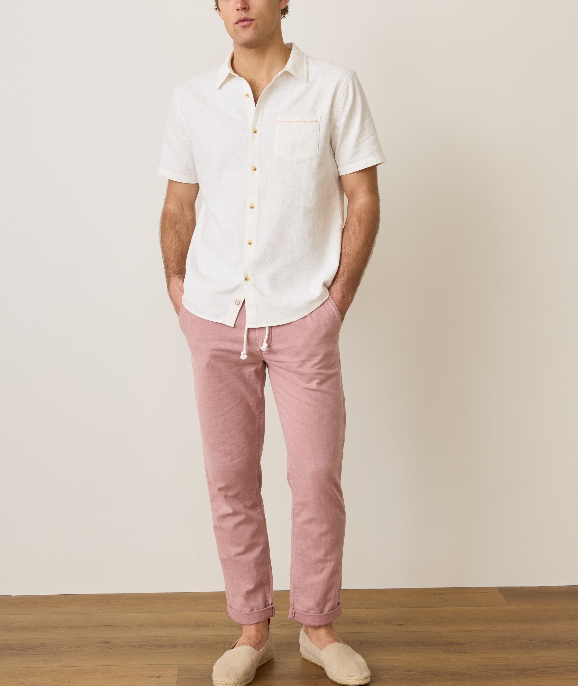 Stretch Selvage Short Sleeve Shirt