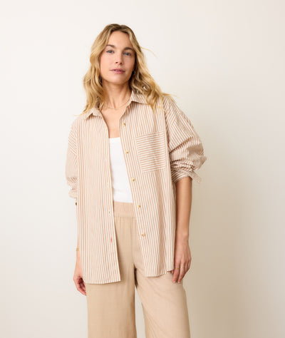 Gracey Oversized Shirt in Cali Poplin