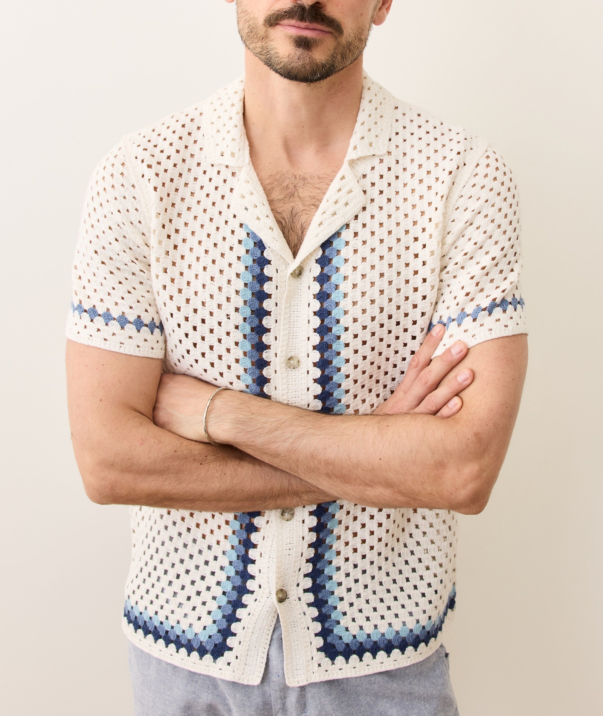 Ace Crochet Resort Shirt