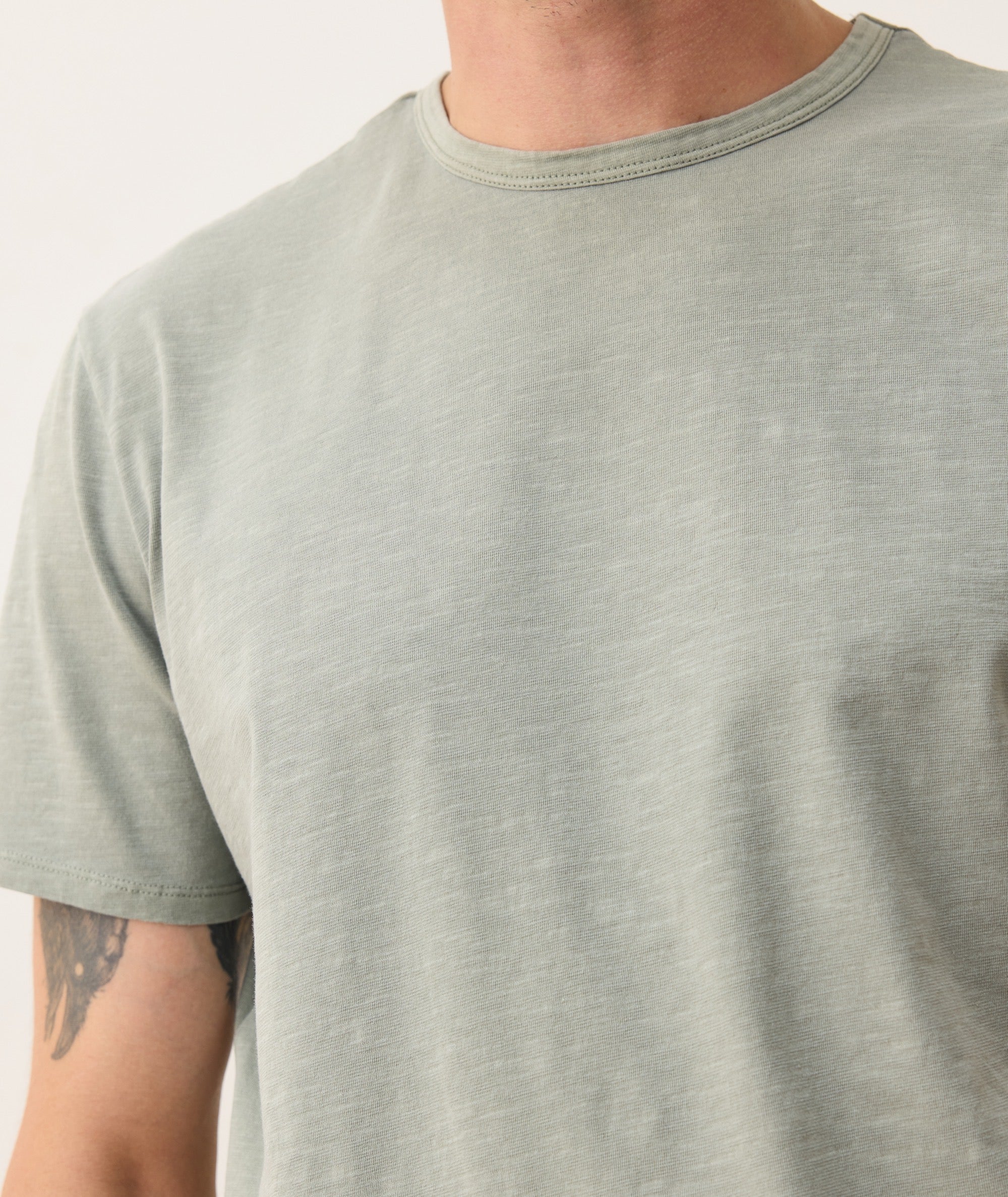 Saddle Hem Crew Tee