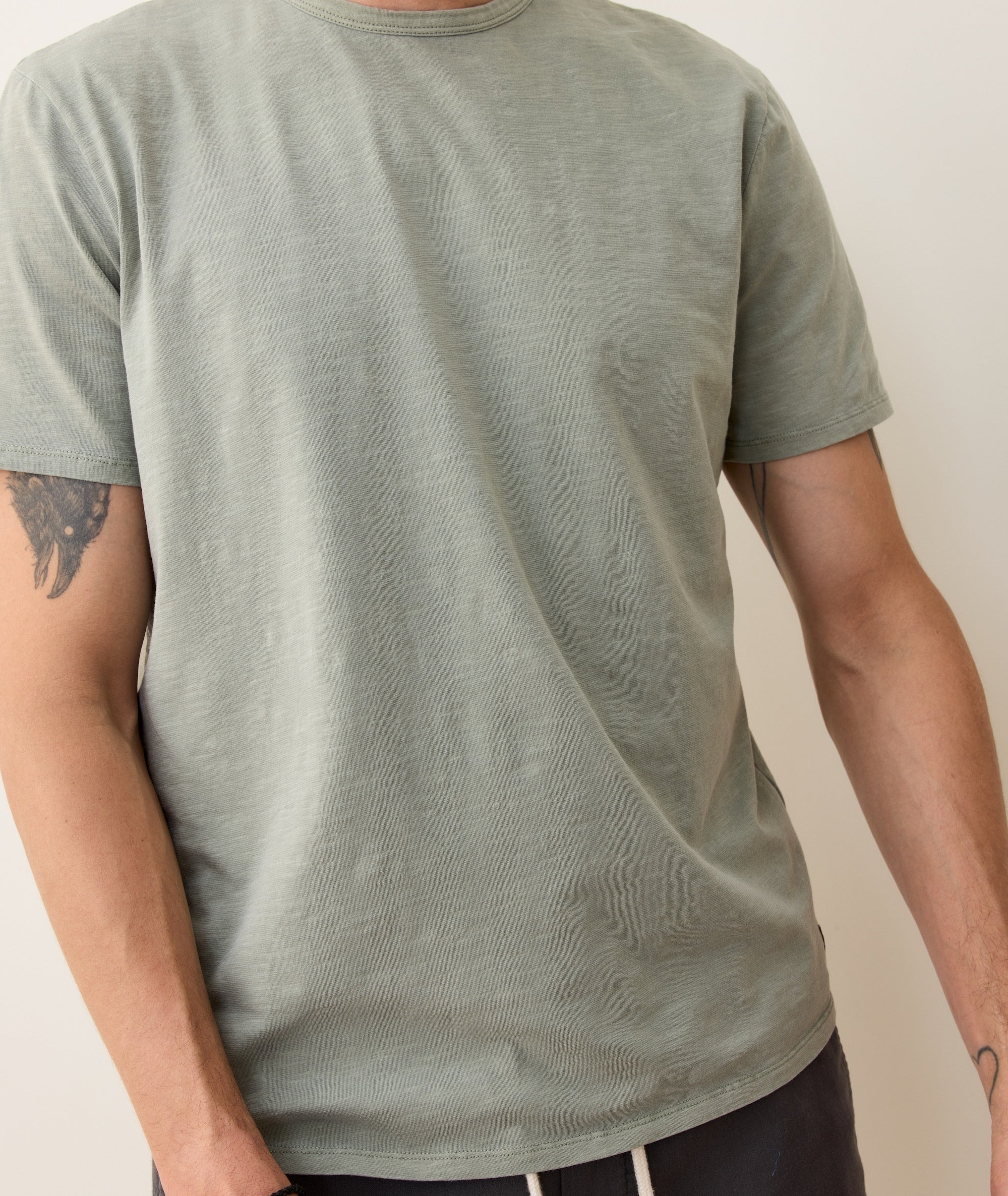 Saddle Hem Crew Tee