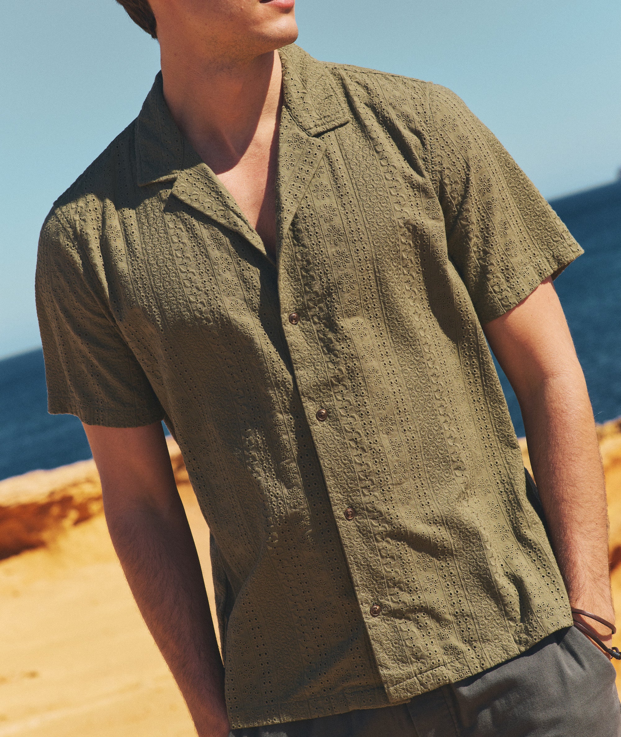 Zane Eyelet Resort Shirt