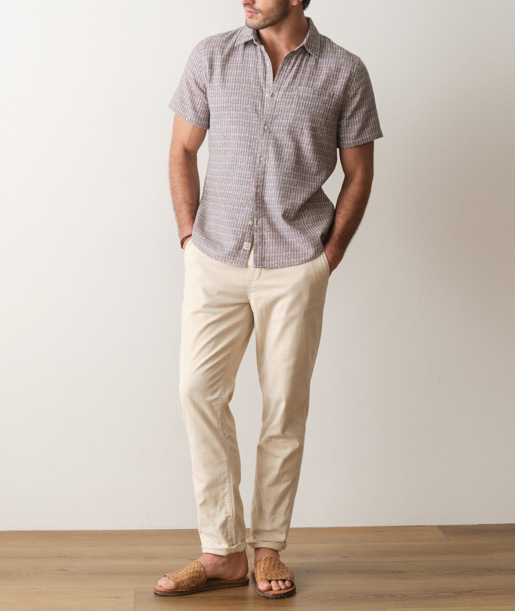 Stretch Selvage Short Sleeve Shirt