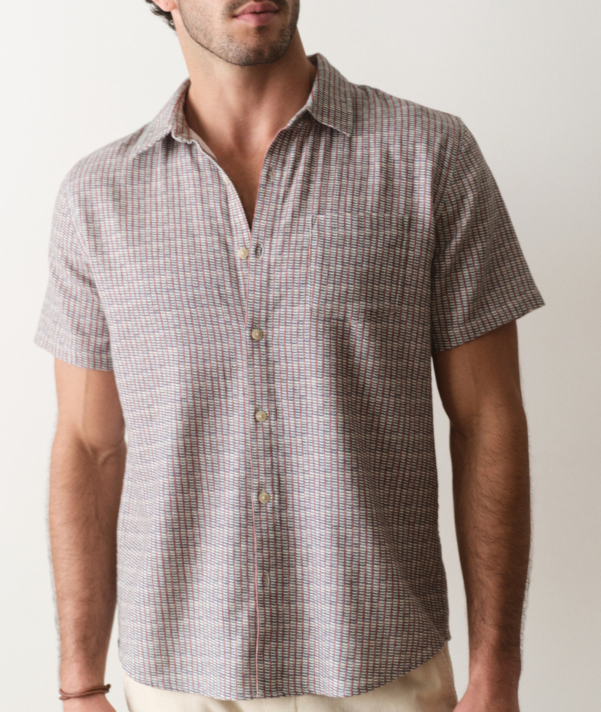 Stretch Selvage Short Sleeve Shirt