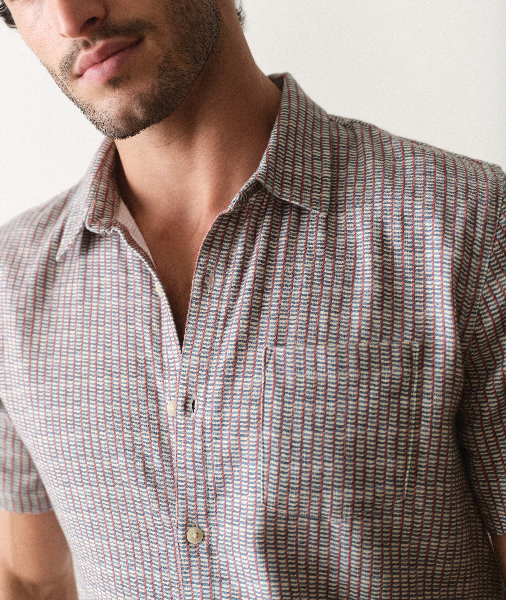 Stretch Selvage Short Sleeve Shirt