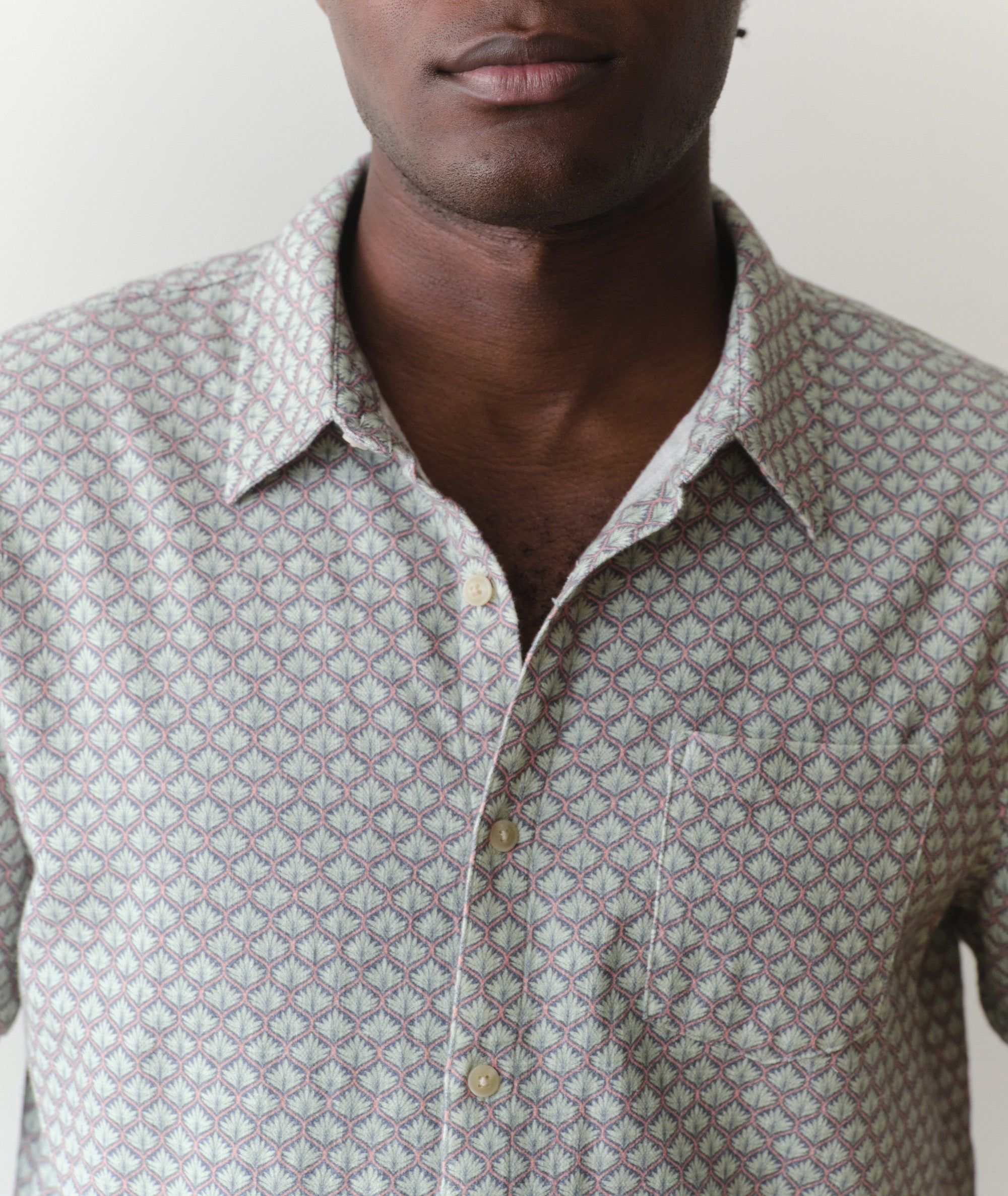 Stretch Selvage Short Sleeve Shirt