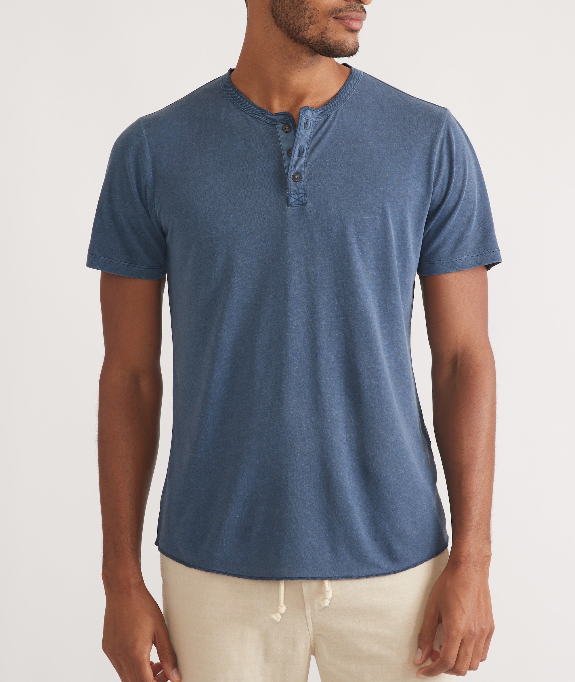 Relaxed Hemp Cotton Henley – Marine Layer 