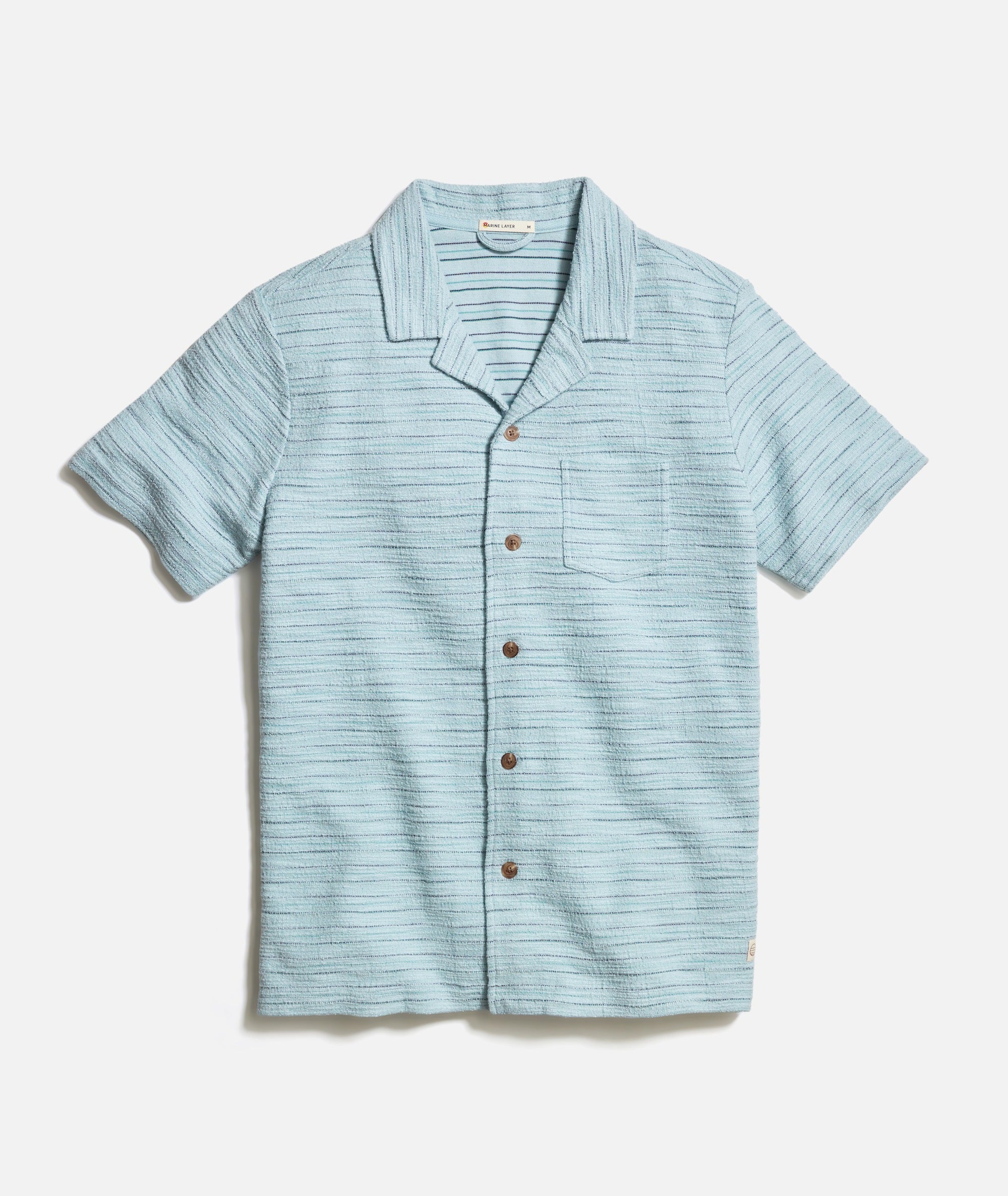 Biota Sky Blue Hand-Embroidered Shirt | Luxury Cotton Men's Resortwear Shirt