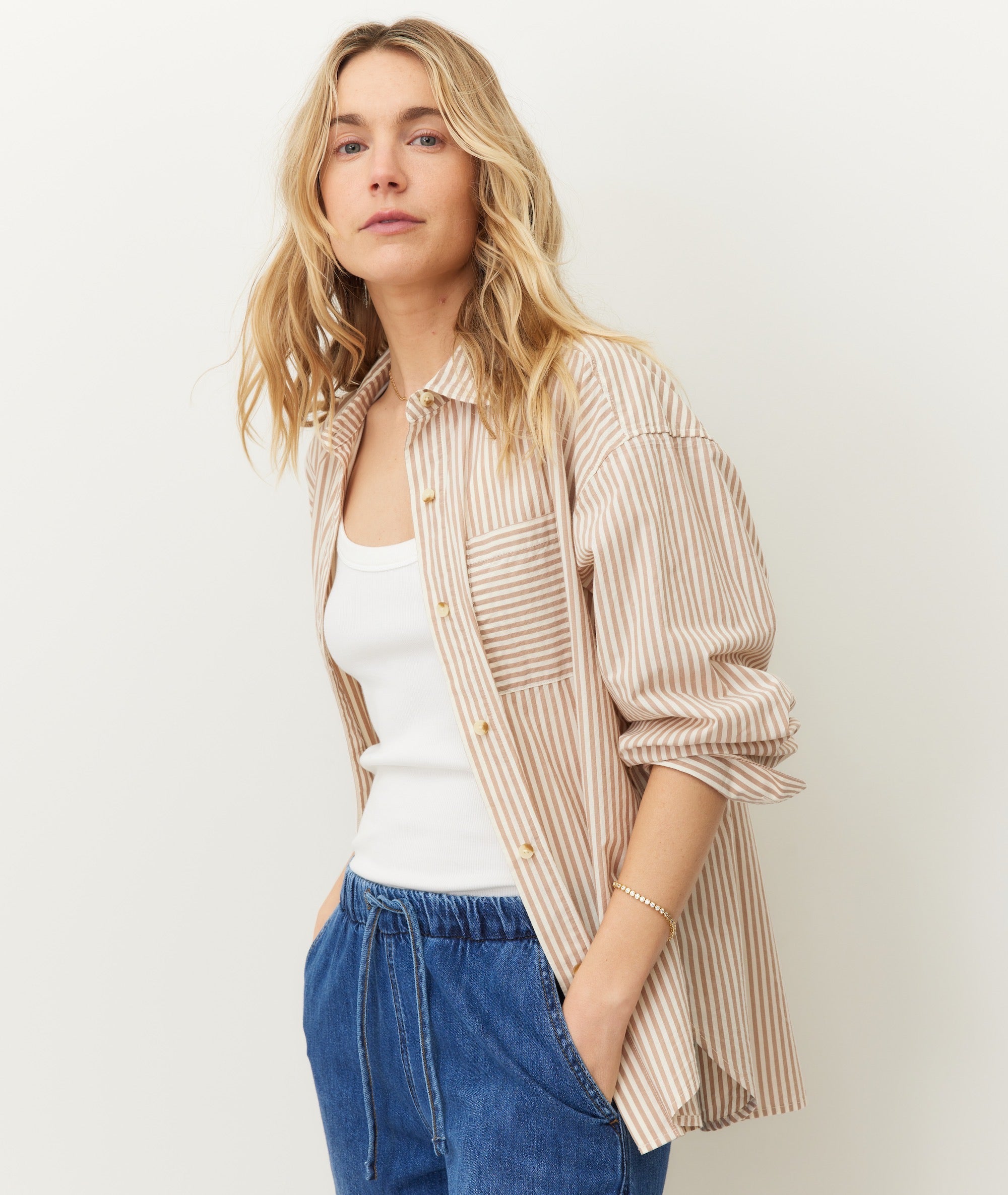 Gracey Oversized Shirt in Cali Poplin