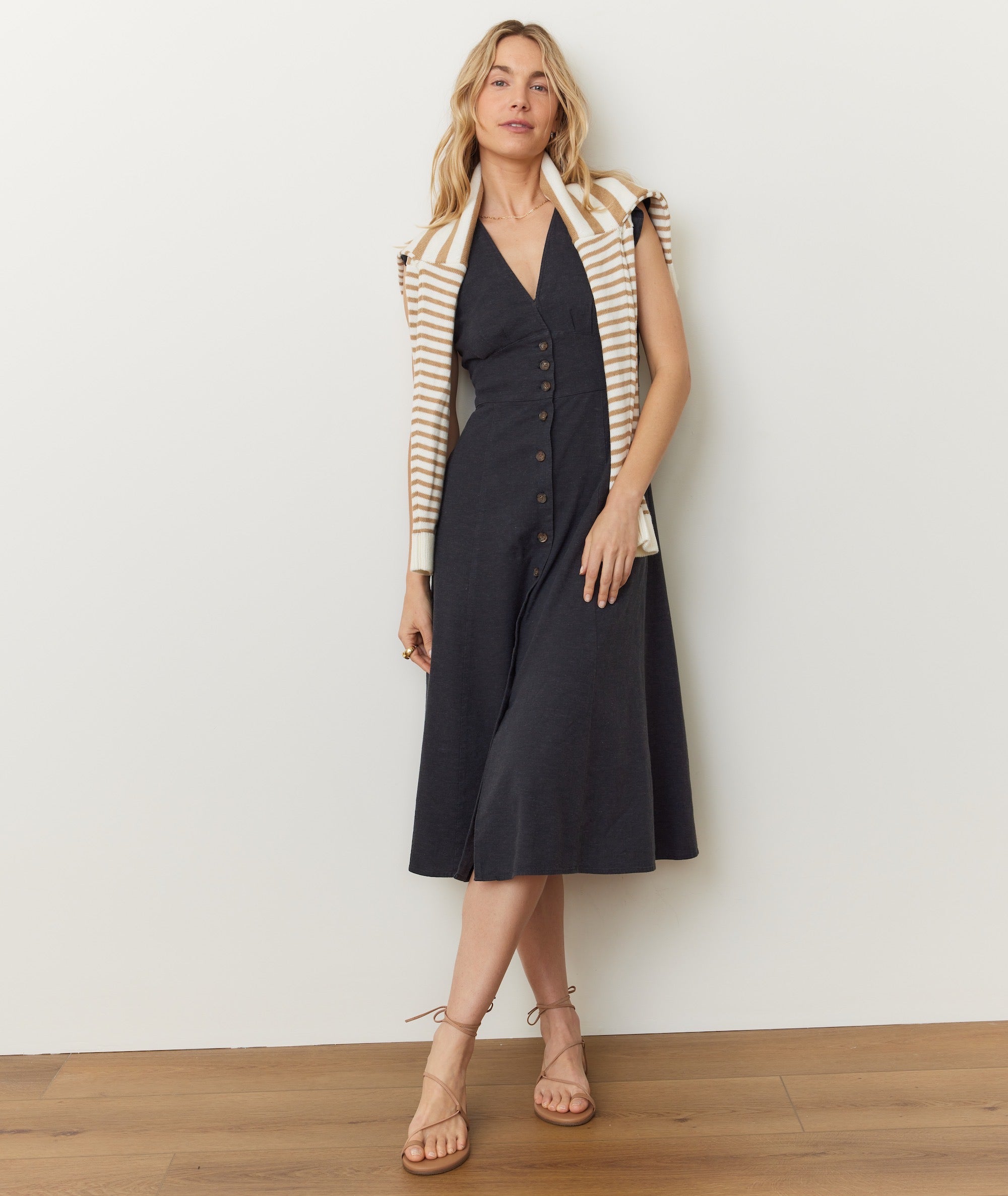 Marine Layer - Camila Midi Dress - Black, S Marine Layer - Camila Midi Dress - Black, S