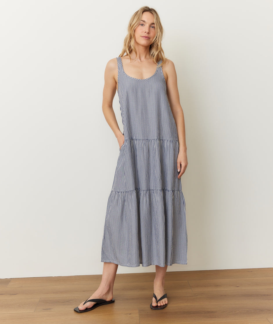 Poppy Seersucker Maxi Dress