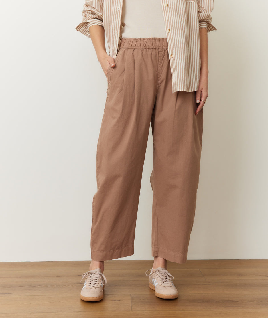 Kyra Poplin Barrel Pant