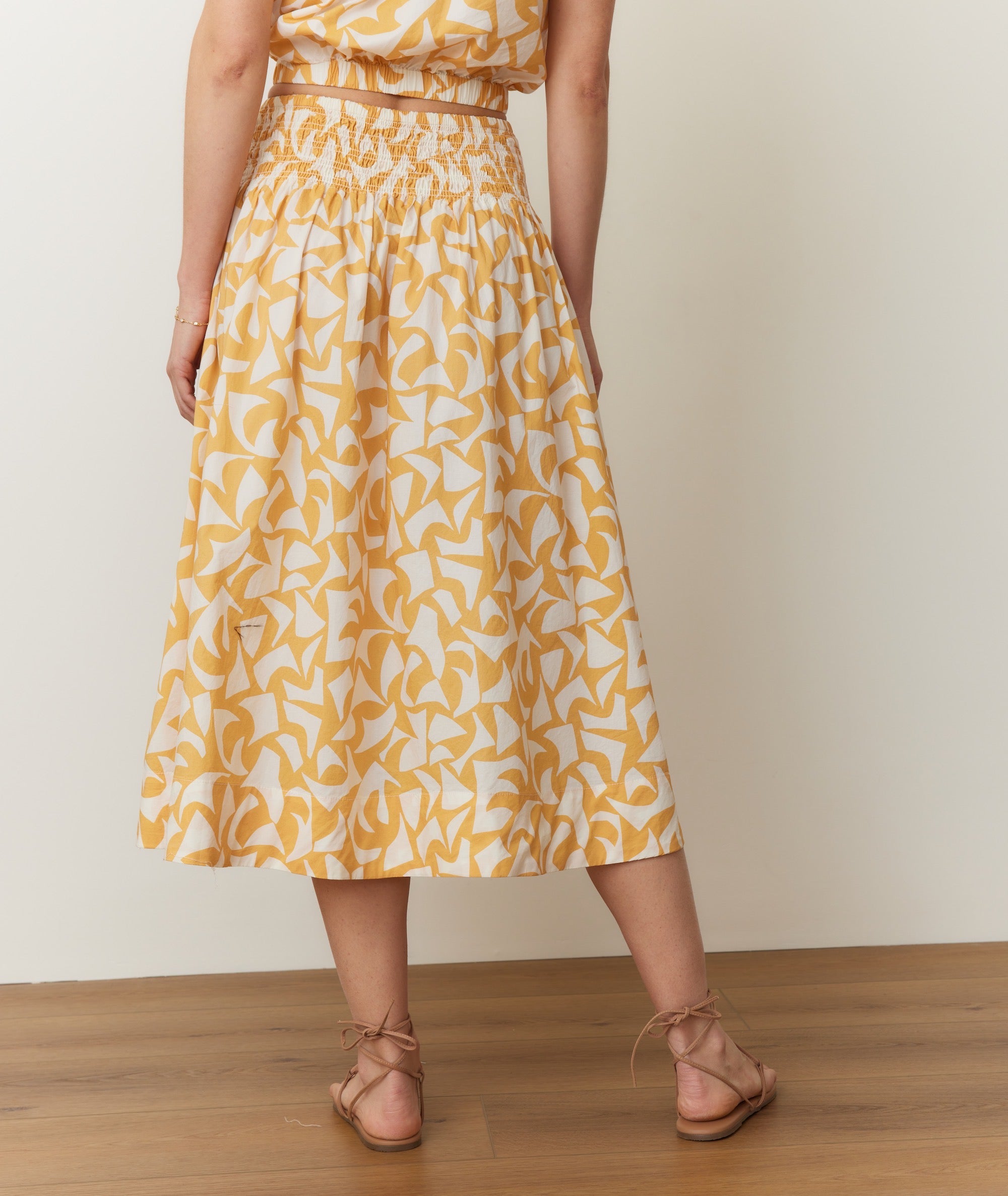 Bea Poplin Midi Skirt