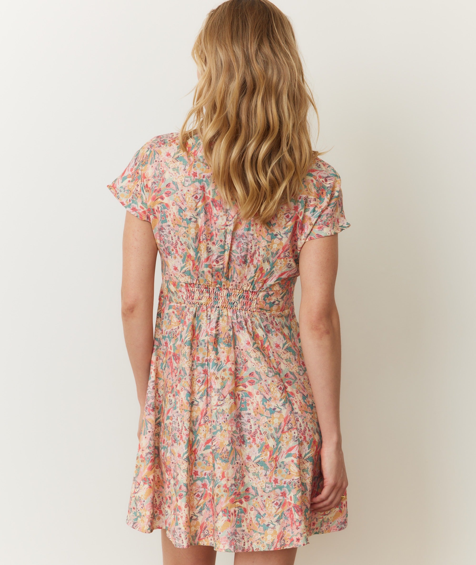 marine layer camila mini dress Marine Layer Women's Camila Button Front Mini Dress - Multi - Size L