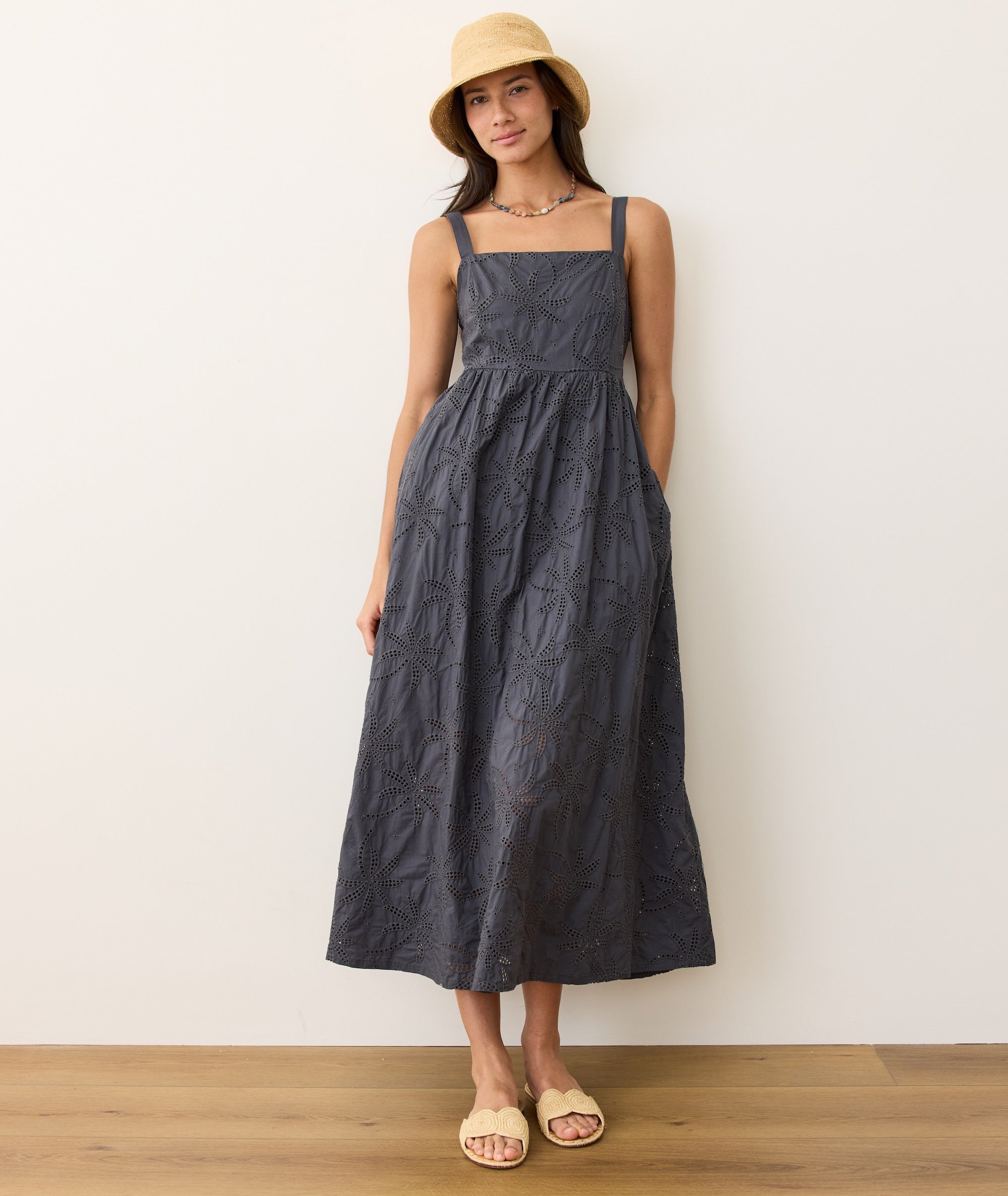 Rosette Eyelet Dress Marine Layer Rosette Eyelet Dress Marine Layer