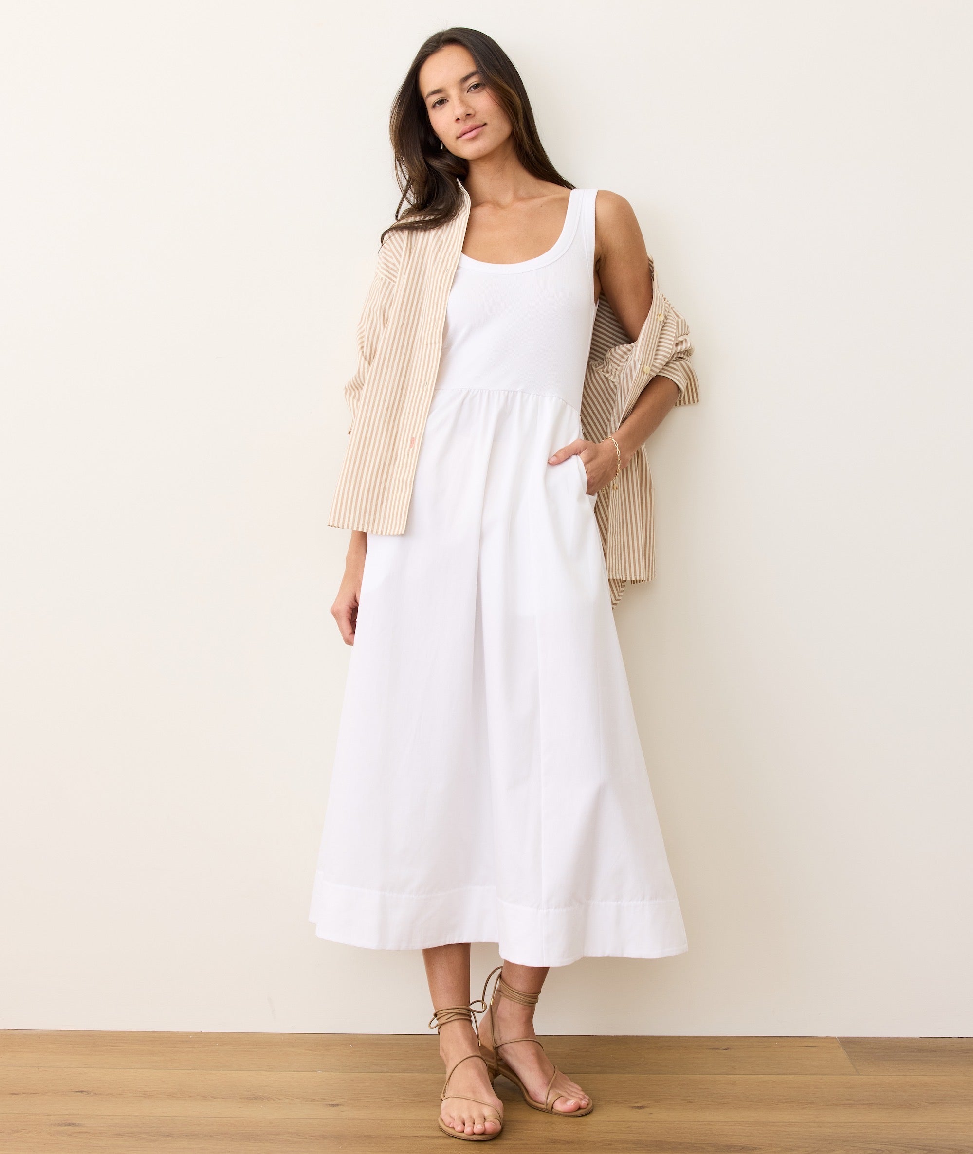 Lexi Rib Poplin Midi Dress
