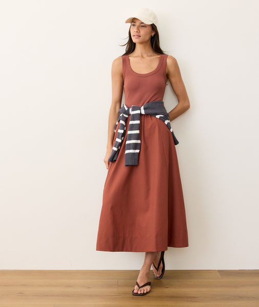 Lexi Rib Poplin Midi Dress Marine Layer Lexi Rib Poplin Midi Dress Marine Layer