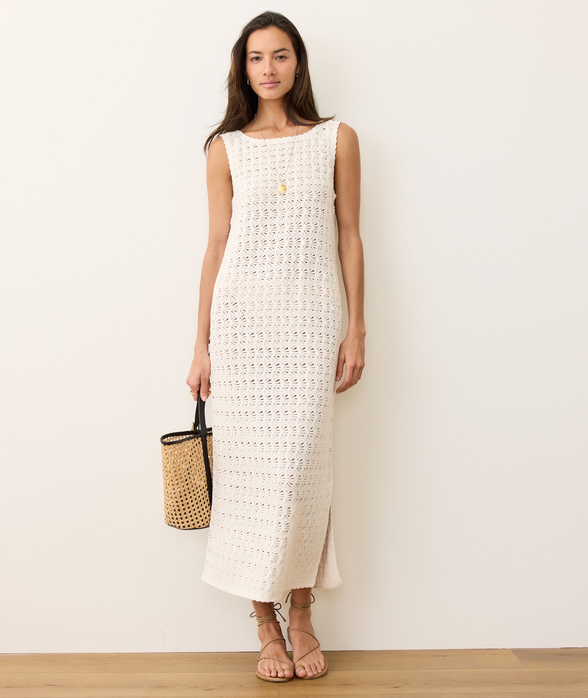 Marine Layer Women's Mirage Open Stitch Maxi Sweater Dress - White - Maxi dresses Marine Layer Women's Mirage Open Stitch Maxi Sweater Dress - White - Maxi dresses
