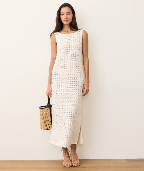 Marine Layer Women's Mirage Open Stitch Maxi Sweater Dress - White - Maxi Dresses Marine Layer Women's Mirage Open Stitch Maxi Sweater Dress - White - Maxi Dresses