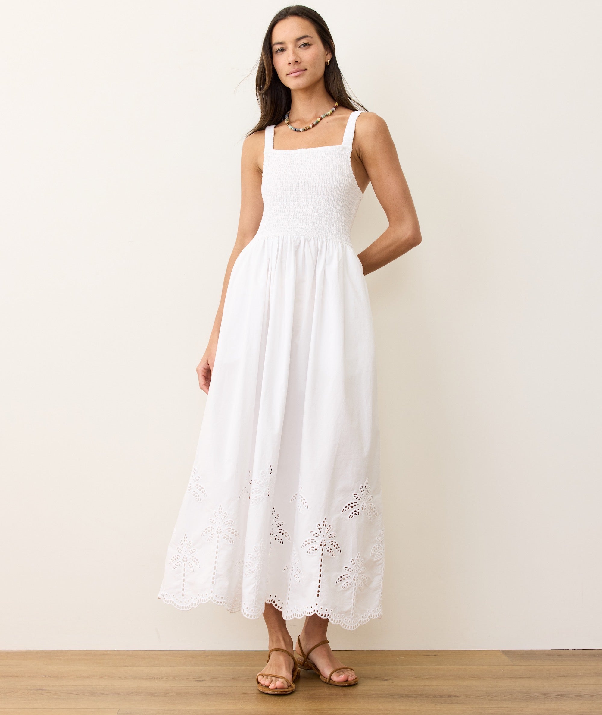 Women's Selene Eyelet Maxi Dress | Bright White Women's Selene Eyelet Maxi Dress | Bright White