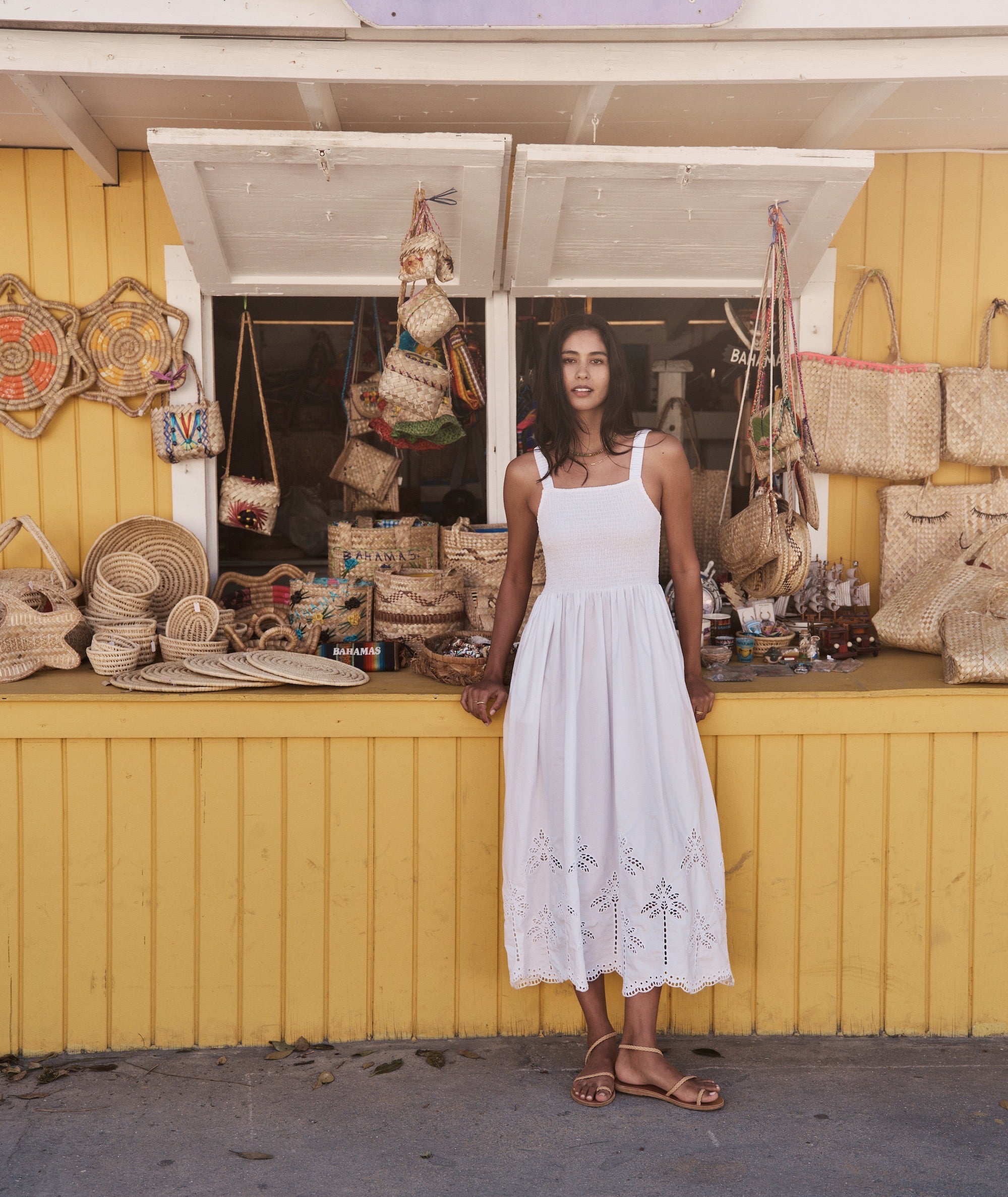 Selene Eyelet Maxi Dress – Marine Layer - Main Image