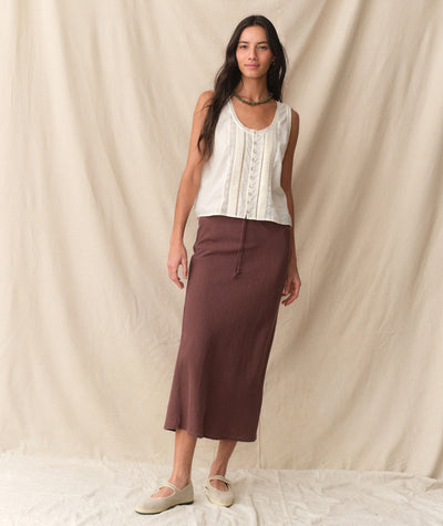 Avery Linen Midi Skirt