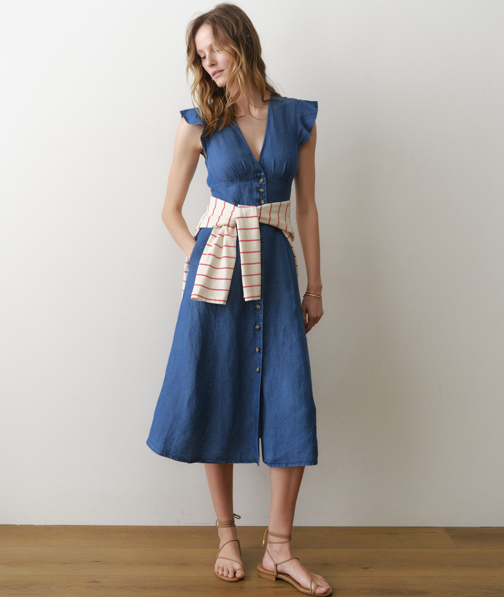Camila Midi Dress M / Medium Wash