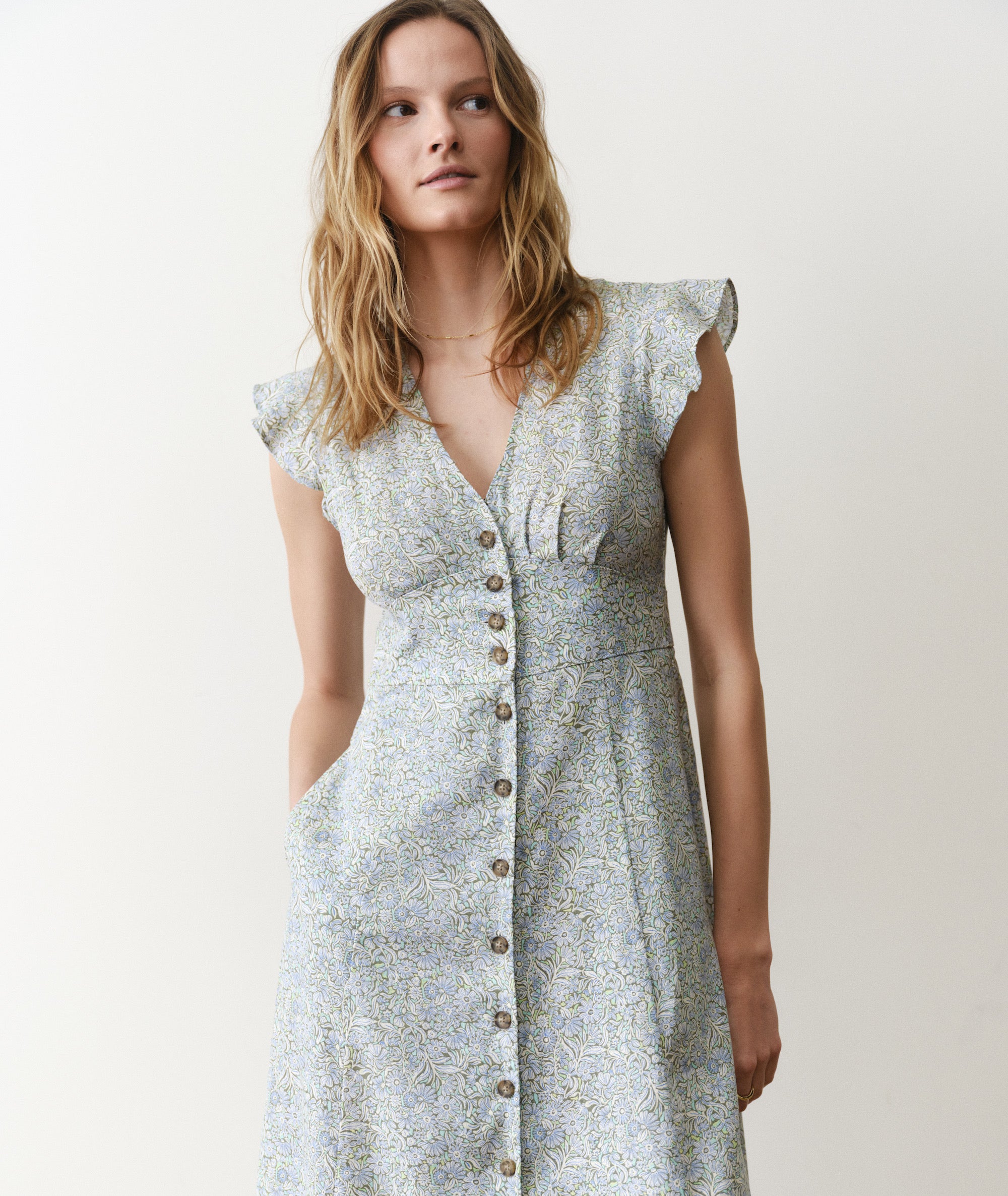 marine layer dress Camila Dress, Navy Seashell by Marine Layer